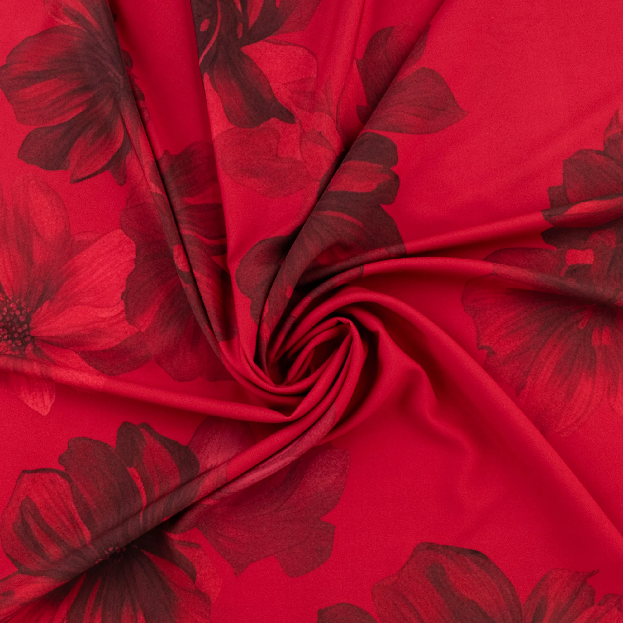 Polyester Print - SOPHIE - 010 - Deep Red - Image 2