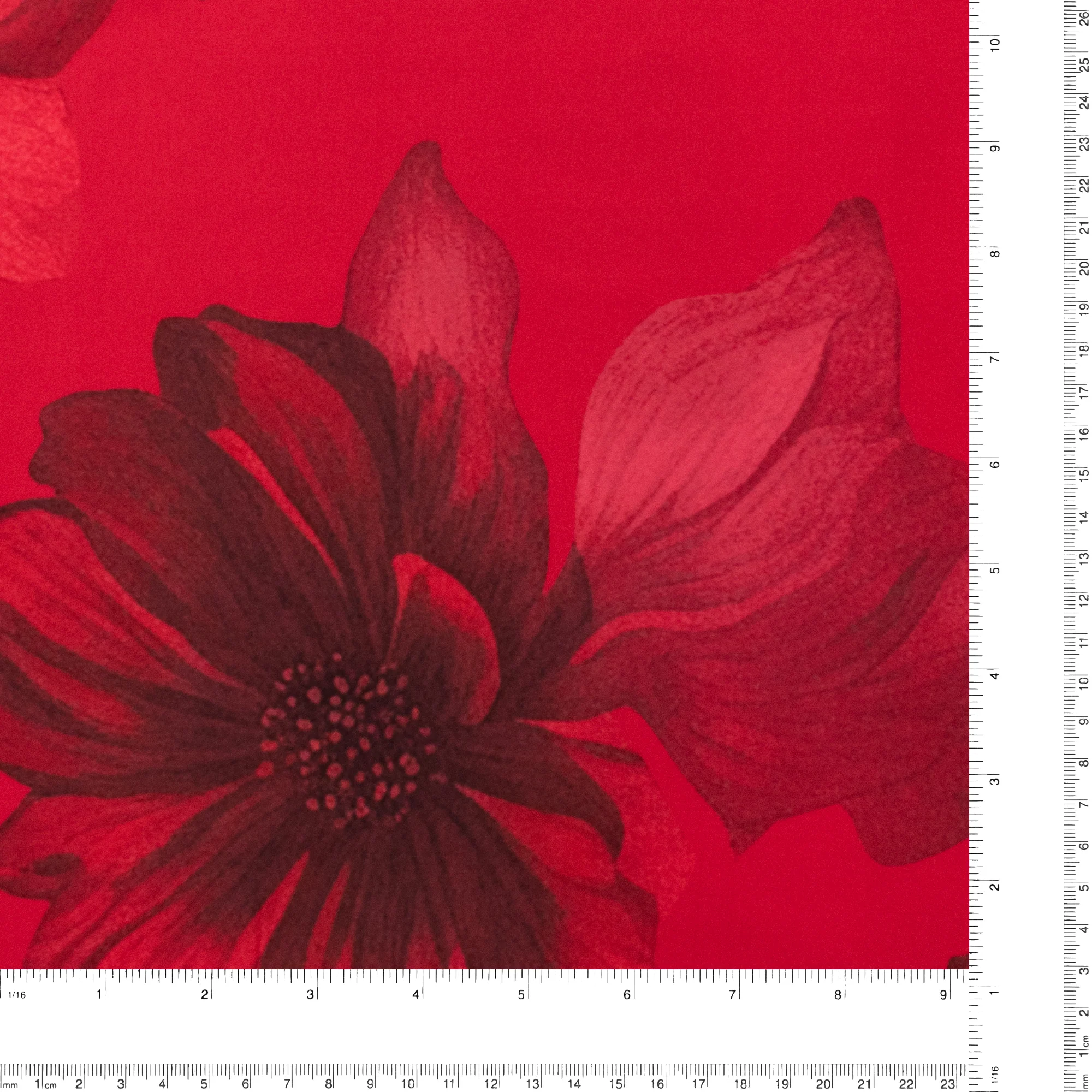 Polyester Print - SOPHIE - 010 - Deep Red - Image 3