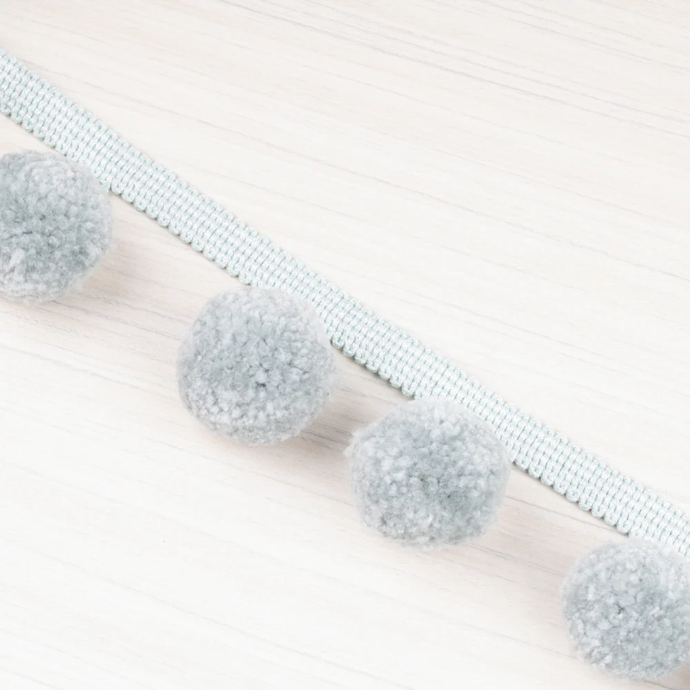 Pom Pom fringe 2½ po (6.4 cm) Aqua