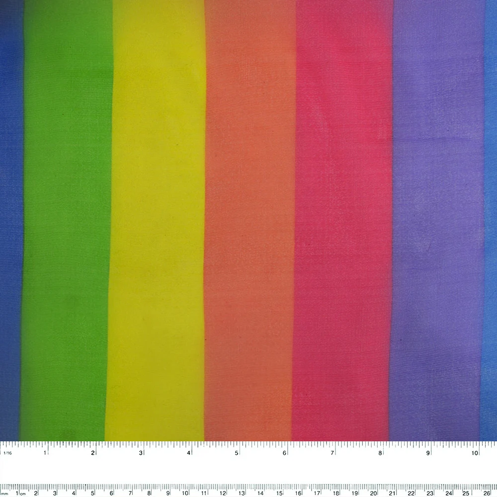 PRIDE Rainbow Stripe - Organza - Multicolor - Image 2