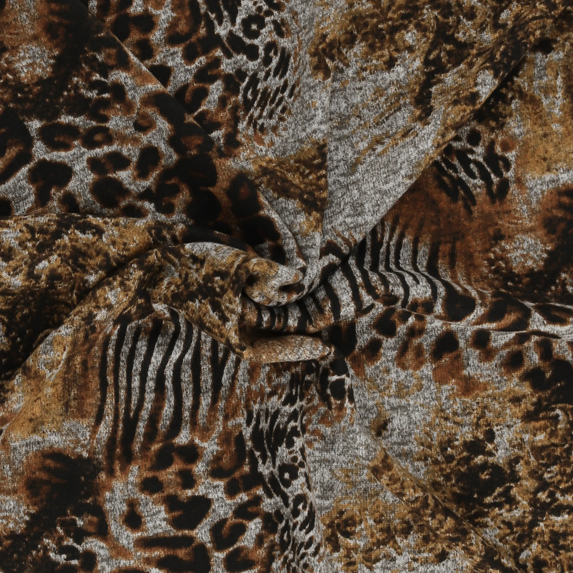 Printed Brushed Knit - FUZZY - 003 - Fawn - Image 2