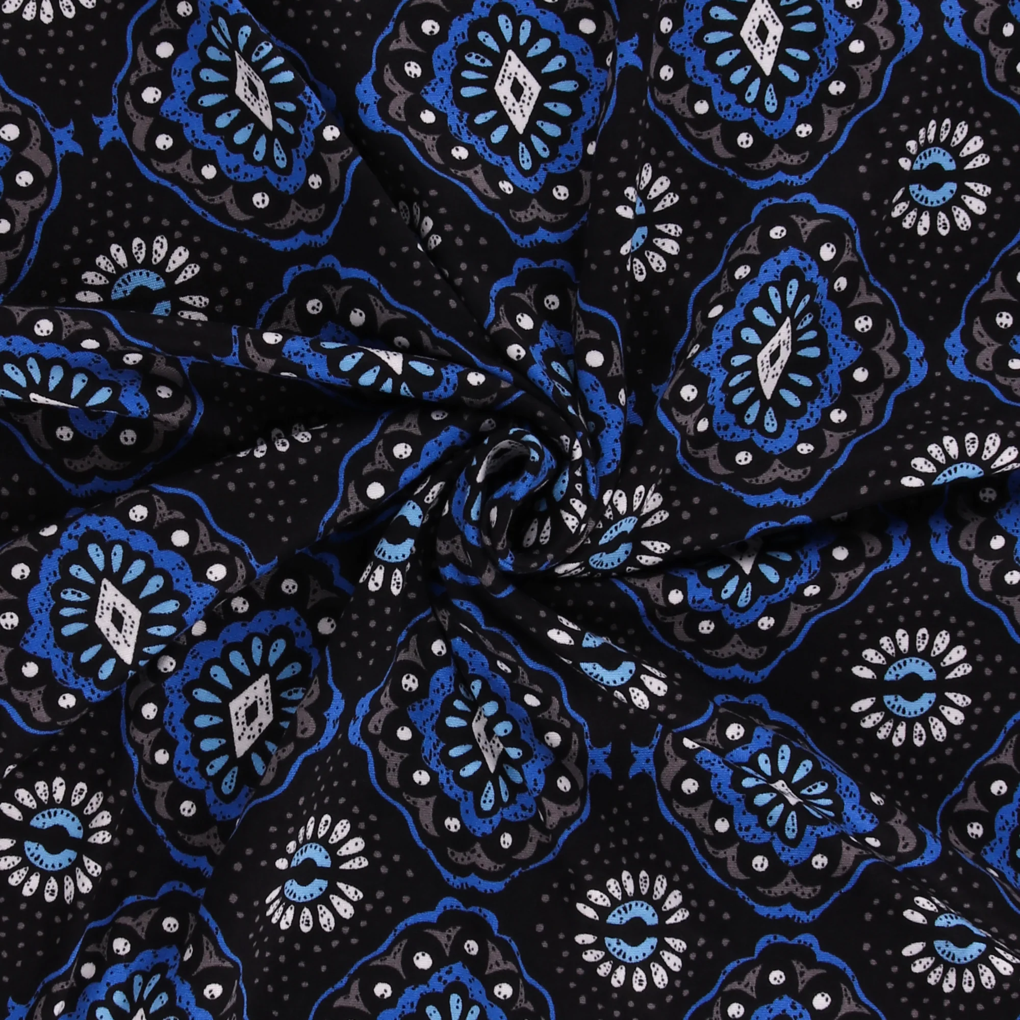 Printed Brushed Knit - FUZZY - 011 - Blue - Image 2