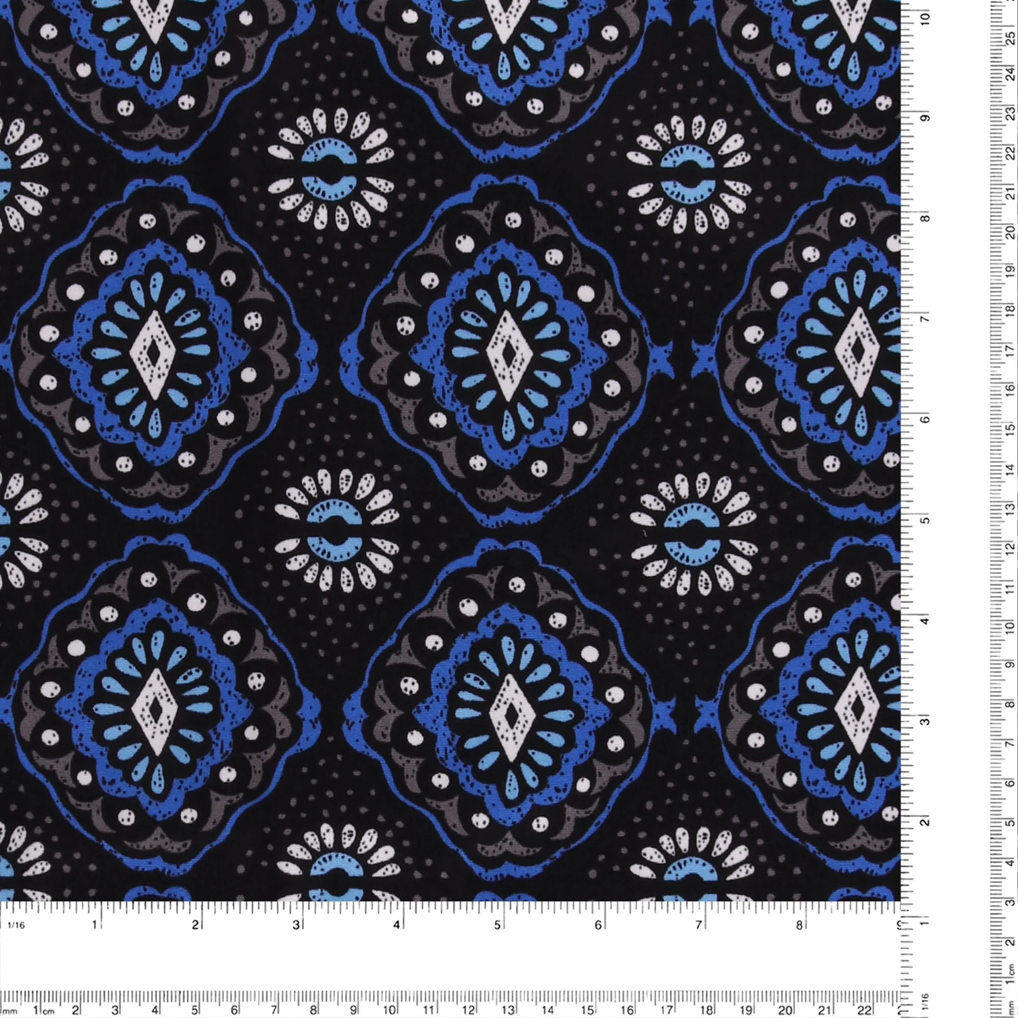 Printed Brushed Knit - FUZZY - 011 - Blue - Image 3