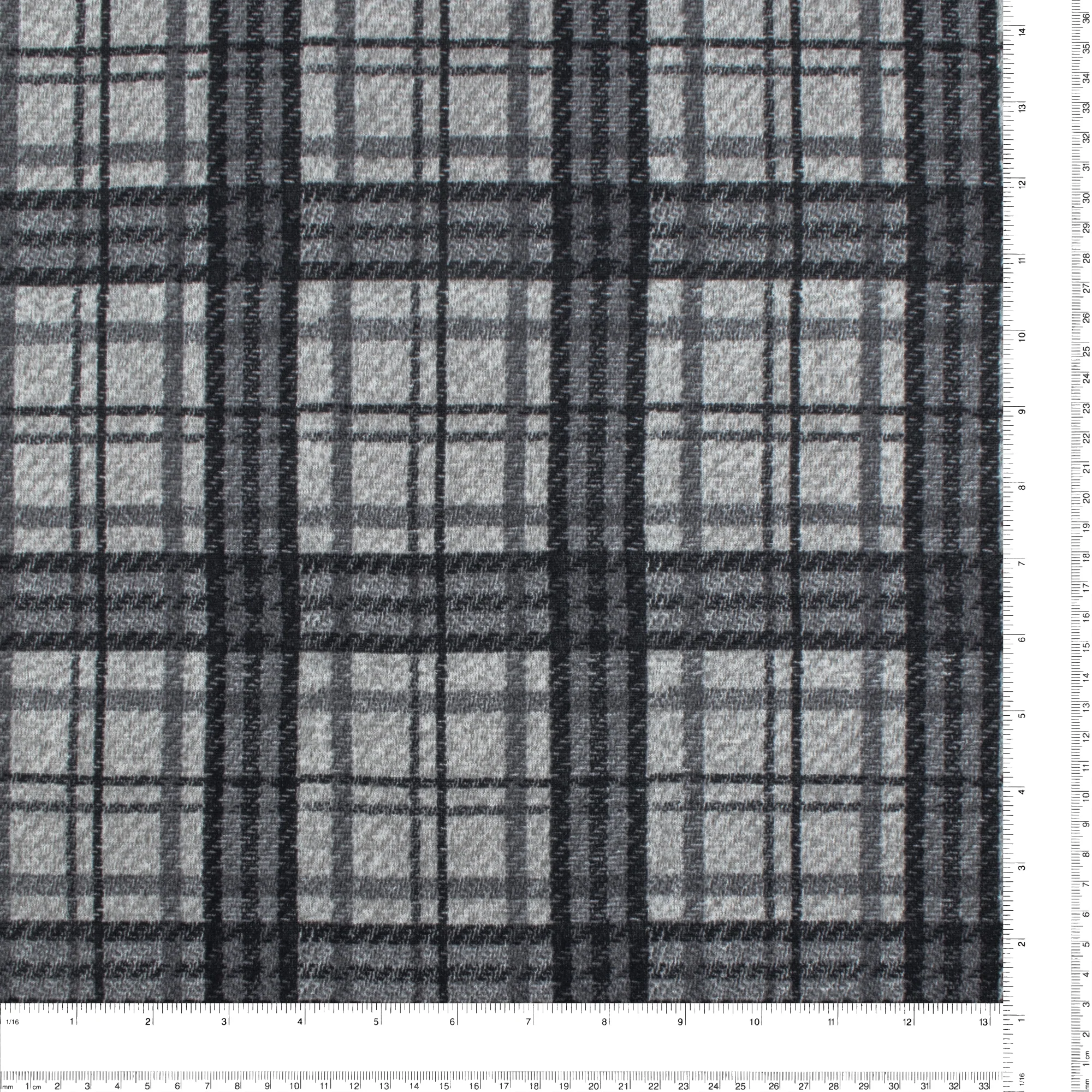 Printed Brushed Knit - FUZZY - 014 - Grey - Image 3
