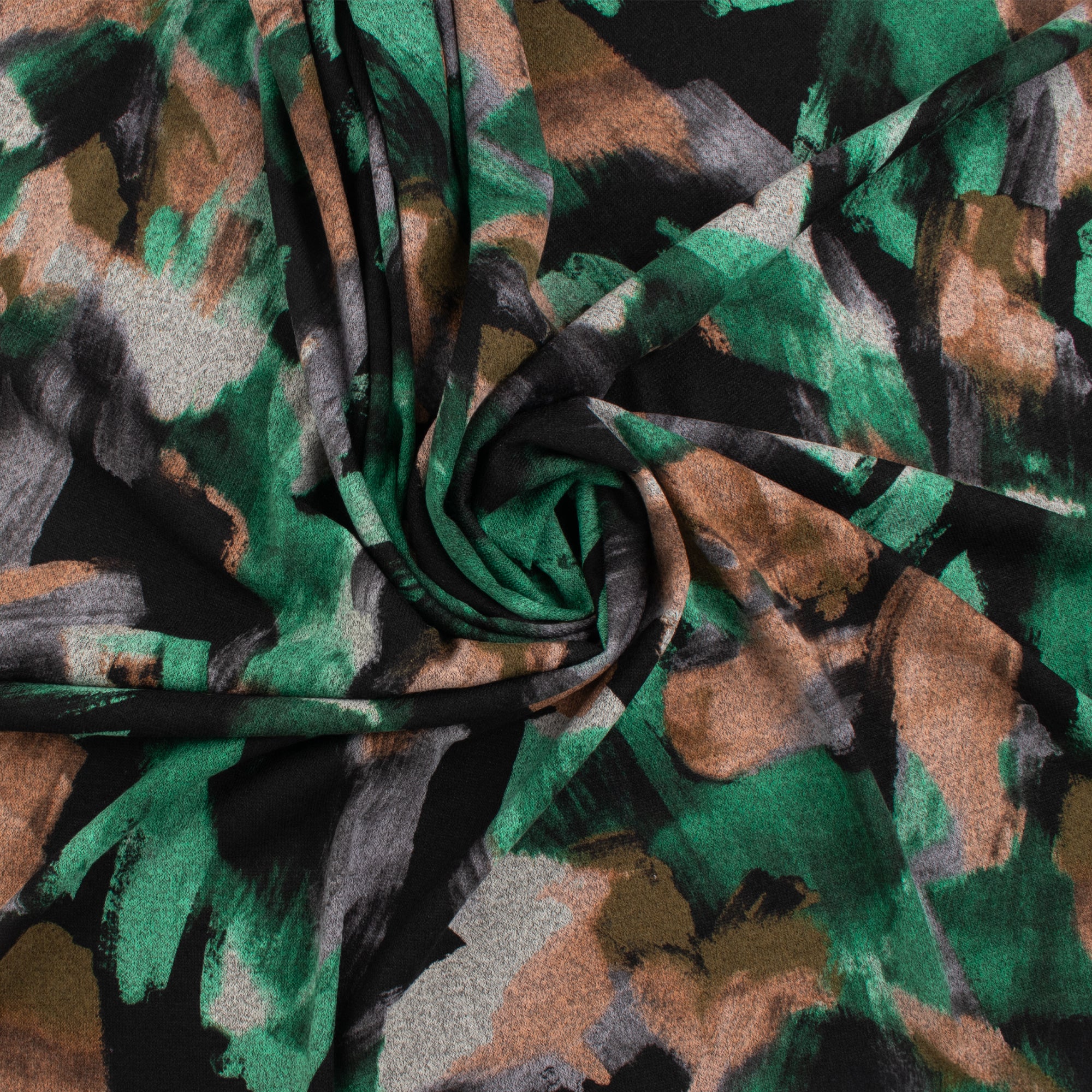 Printed Brushed Knit - FUZZY - 017 - Green - Image 2