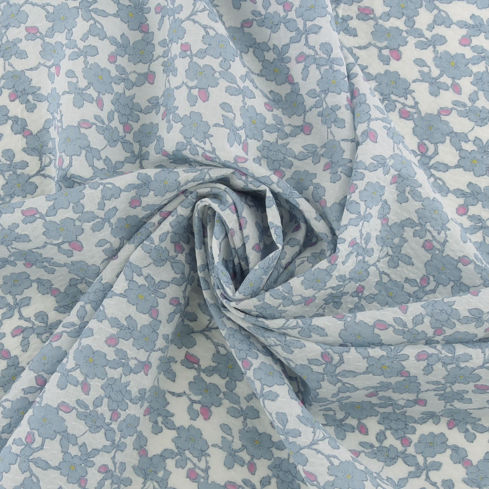 Printed Bubble Cotton - DAISY - 003 - Off White - Image 2