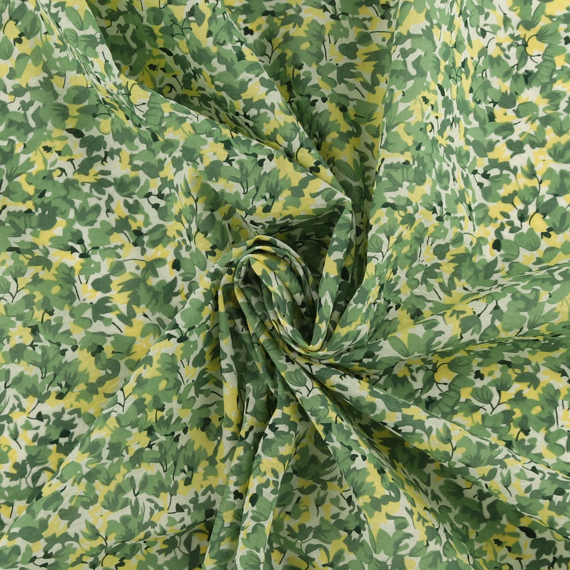 Printed Bubble Cotton - DAISY - 005 - Green - Image 2