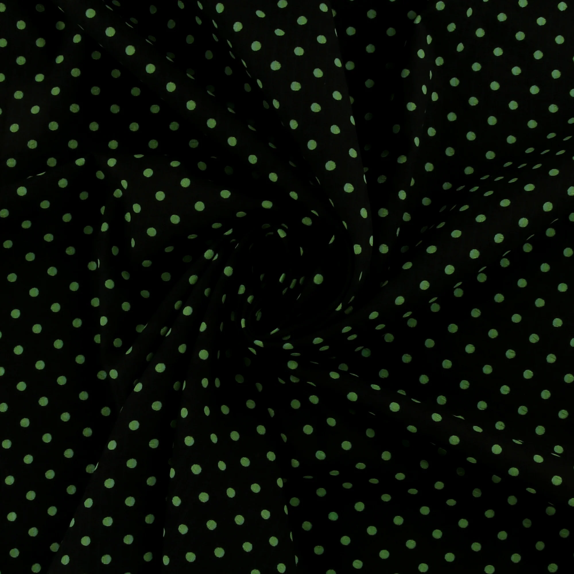 Printed Bubble Cotton - DAISY - 012 - Black - Image 2