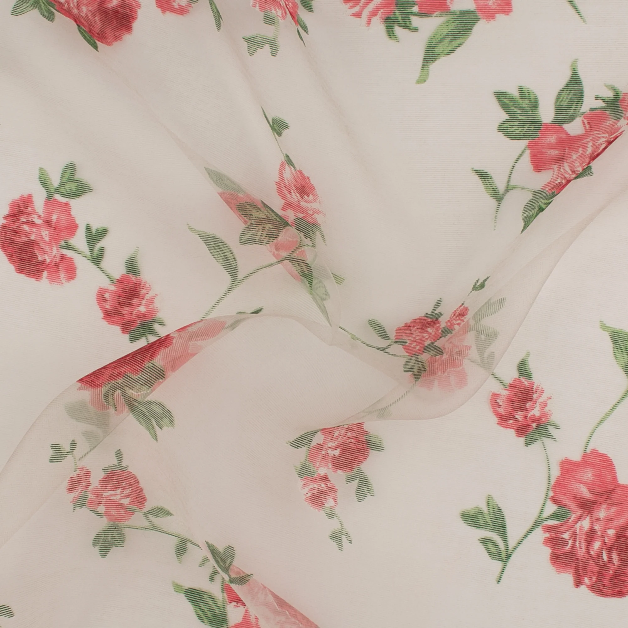 Printed Burnout Organza - JACQUELINE - Nasturtium - Image 2