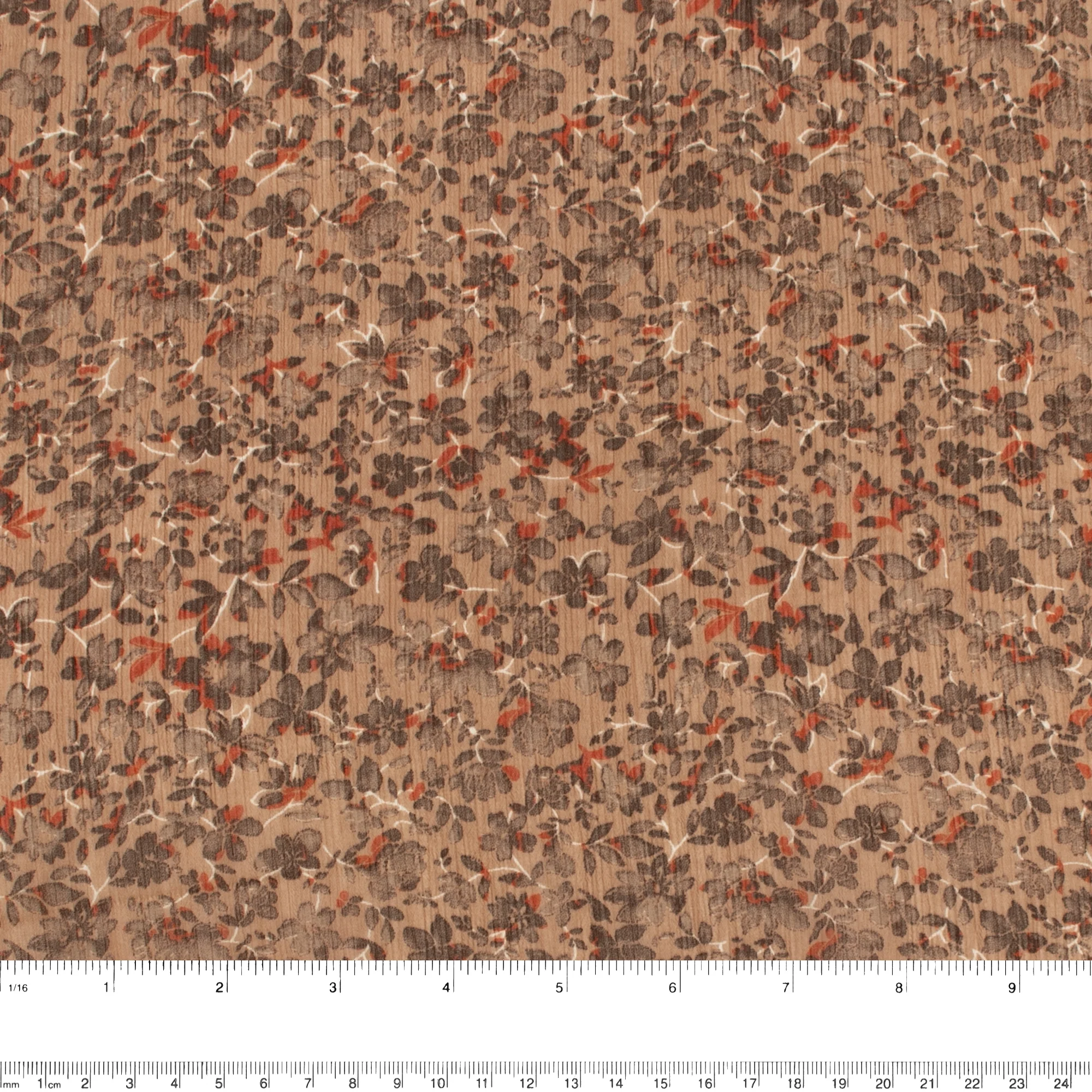 Printed Chiffon - AMANDA - Florals - Latte - Image 3