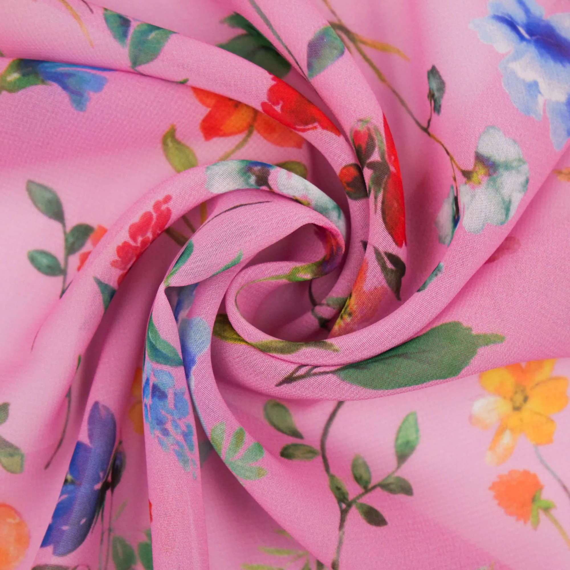 Printed Chiffon - ELEGANZA - 001 - Pink - Image 3