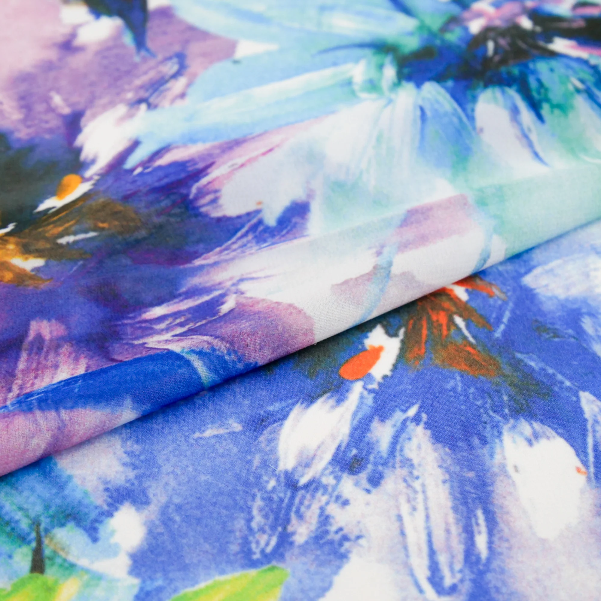 Printed Chiffon - ELEGANZA - 005 - Aqua - Image 2