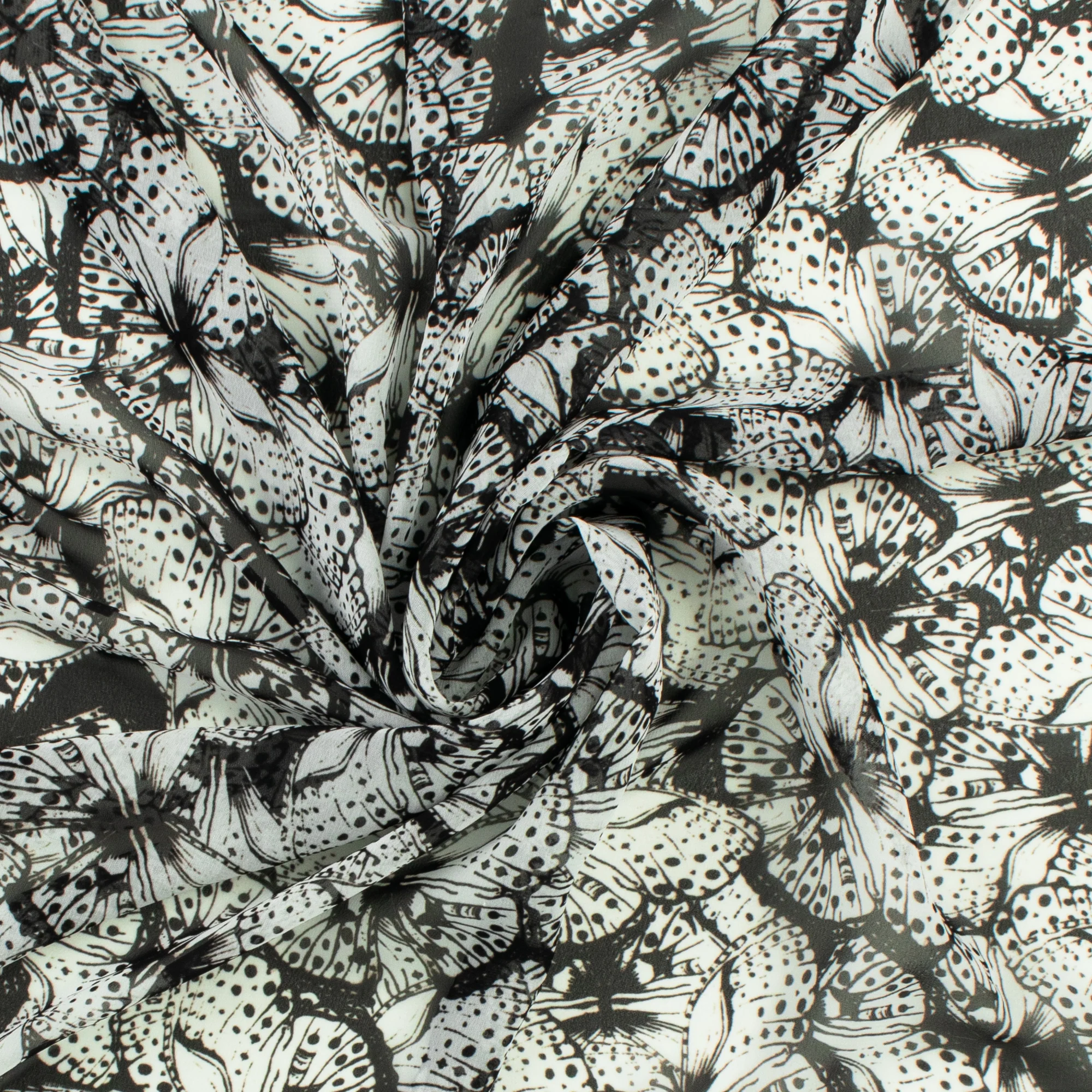 Printed Chiffon - MUSE - 001 - Black - Image 2