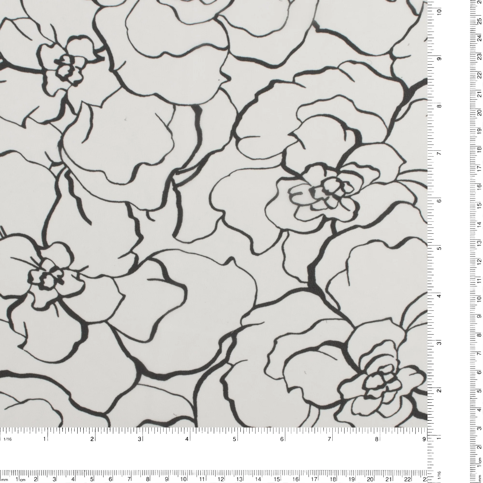 Printed Chiffon - MUSE - 006 - White - Image 3