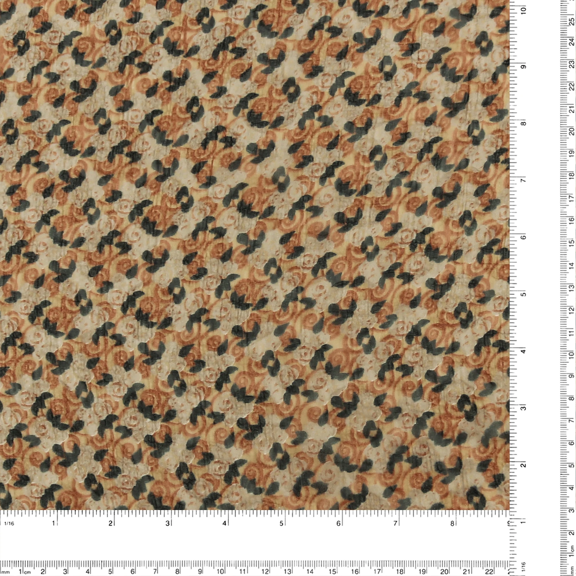Printed Chiffon - TESSA - 016 - Taupe - Image 3