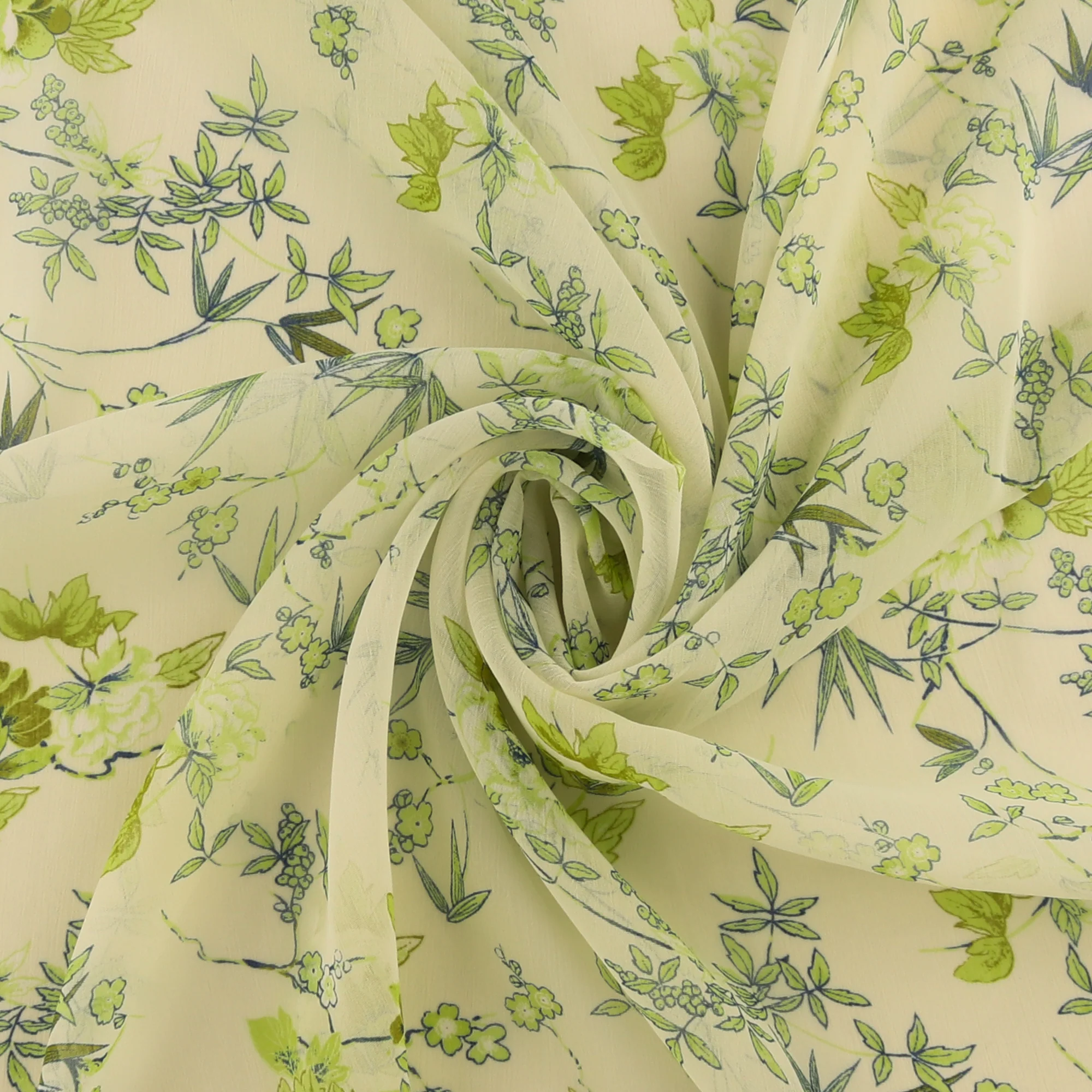 Printed Chiffon - TESSA - 025 - Offwhite - Image 2