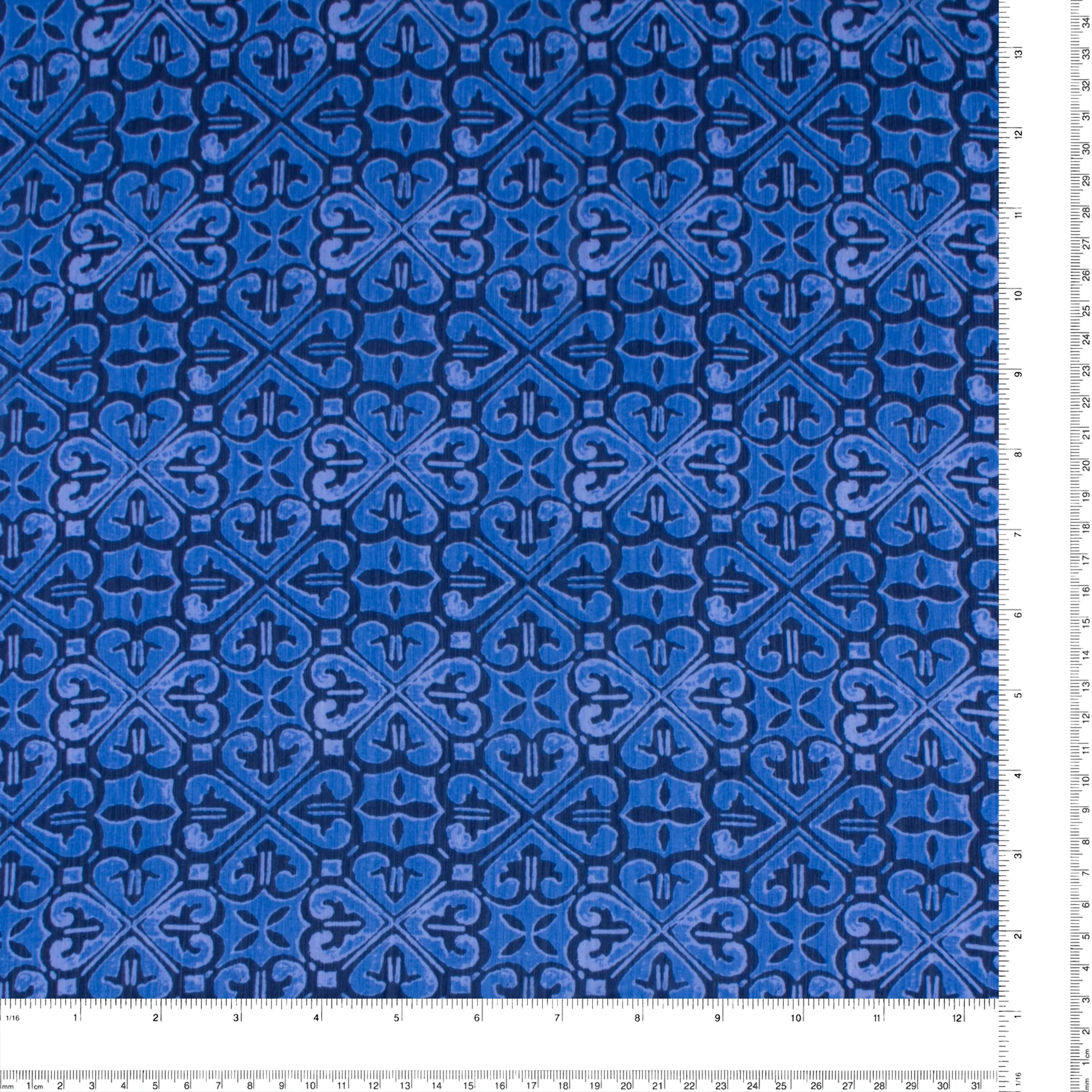 Printed Chiffon Yoryu - NAOMI - 005 - Indigo - Image 3
