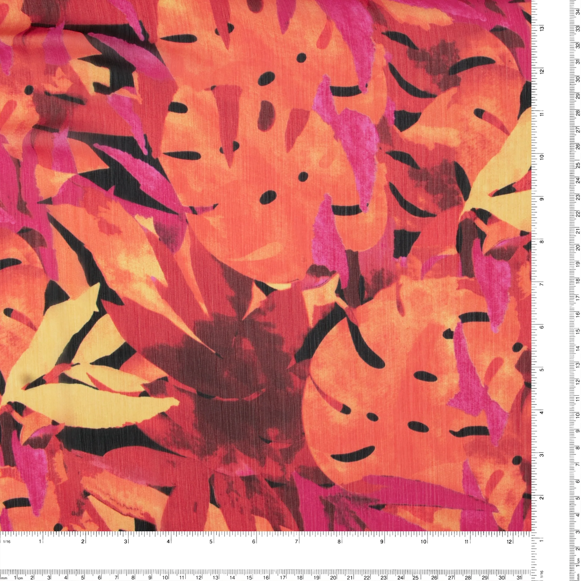 Printed Chiffon Yoryu - NAOMI - 015 - Orange - Image 3