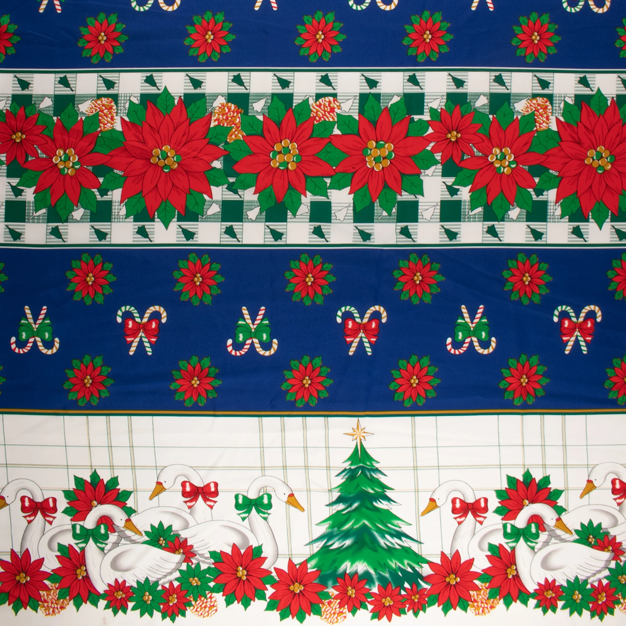 Printed Christmas Tabling Fabric - 001 - Green - Image 2