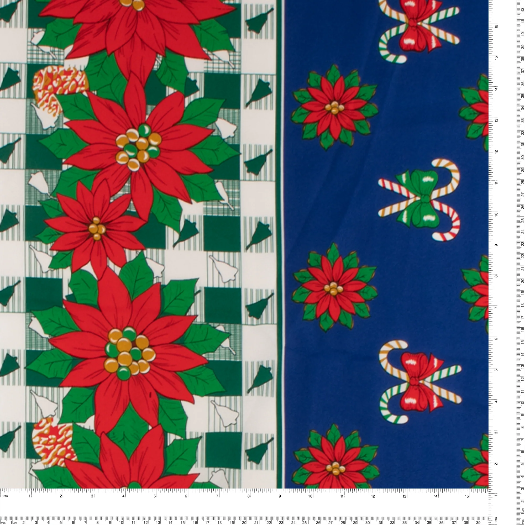 Printed Christmas Tabling Fabric - 001 - Green - Image 4