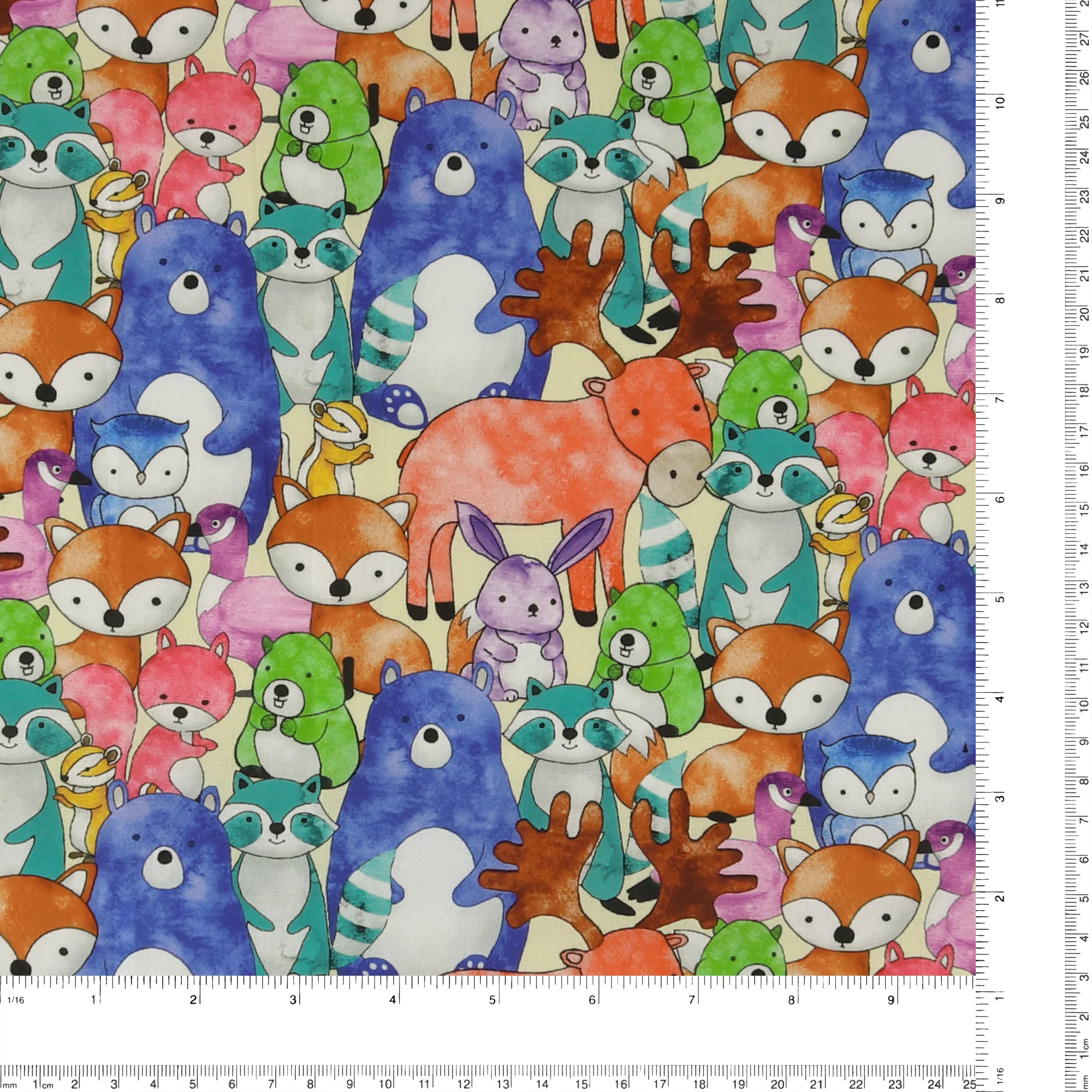 Printed Cotton - 1-2-3 Animal Coordinates - 002 - Multicolor - Image 3