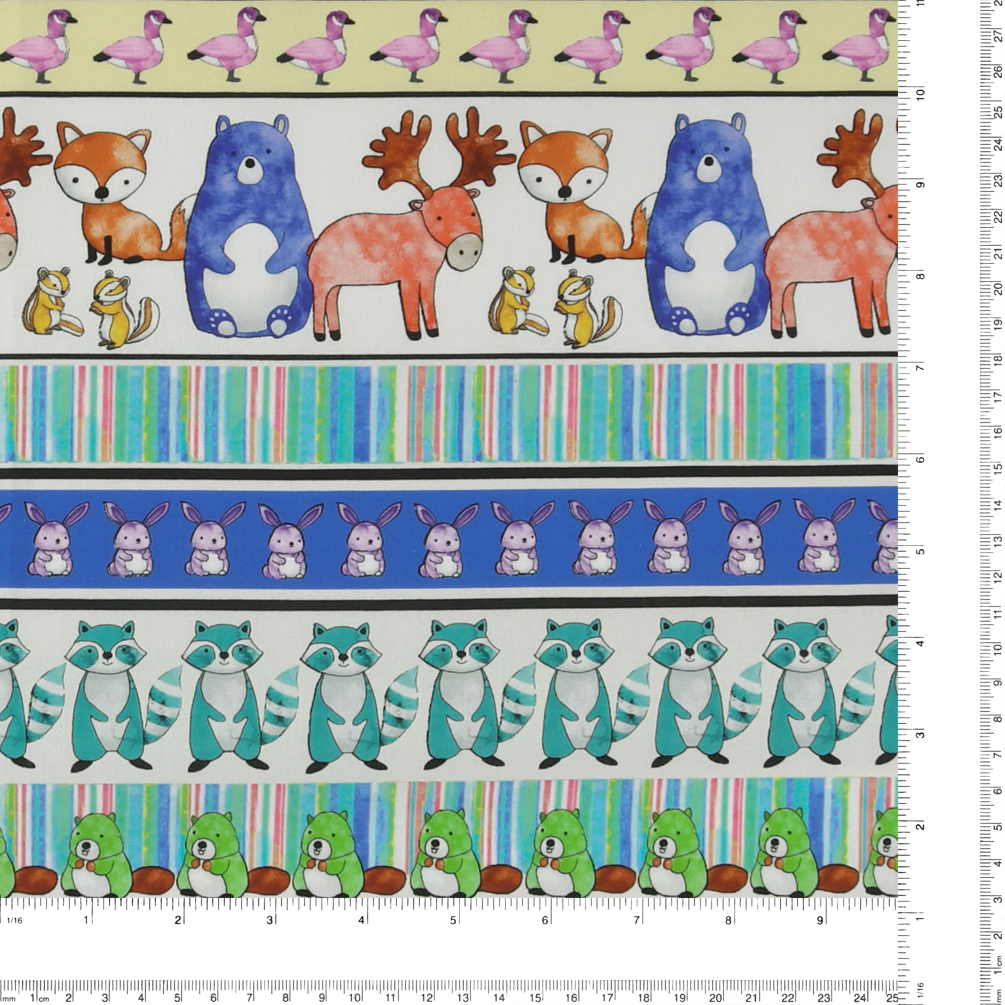 Printed Cotton - 1-2-3 Animal Coordinates - 004 - Multicolor - Image 3
