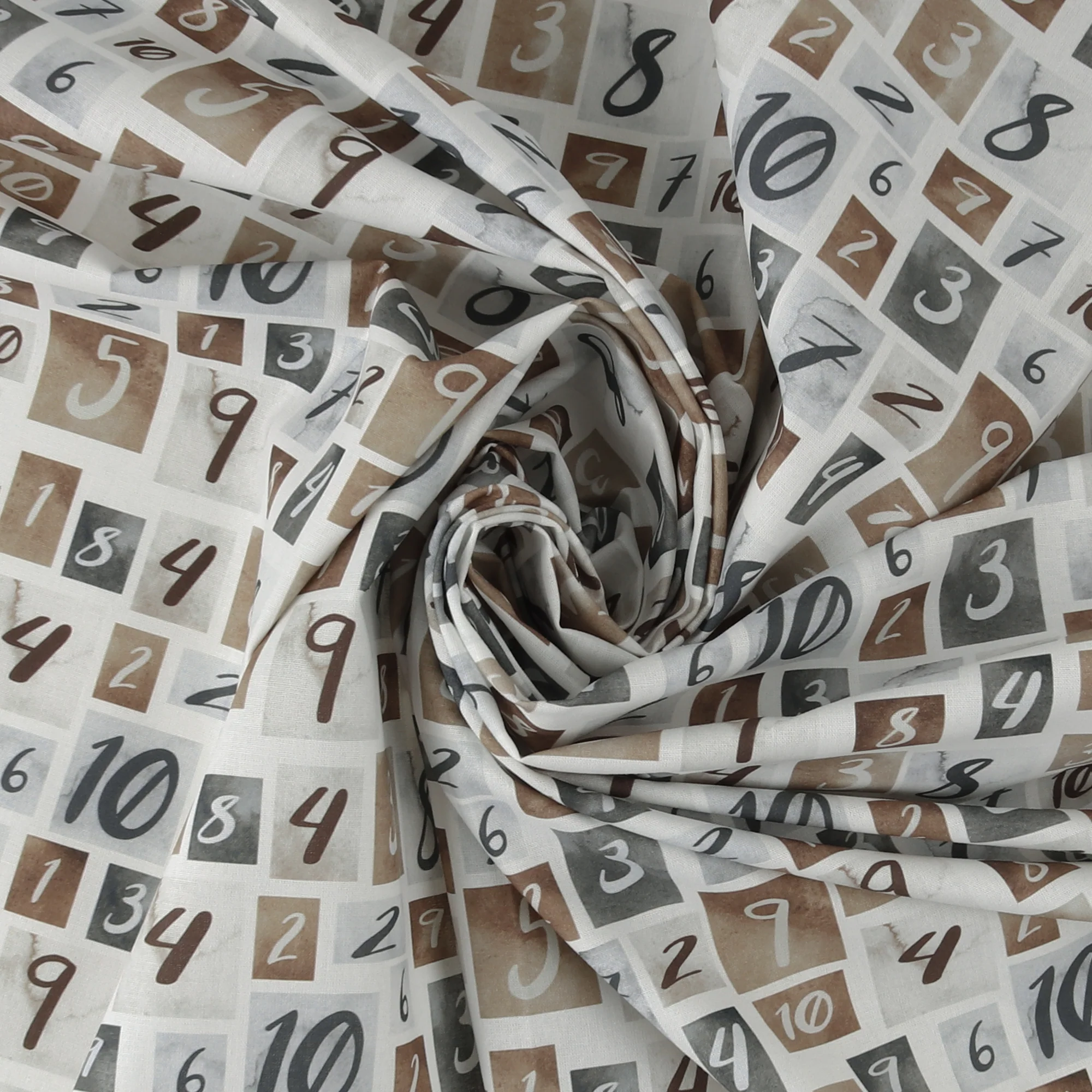 Printed Cotton - 1-2-3 Animal Coordinates - 005 - Natural - Image 2