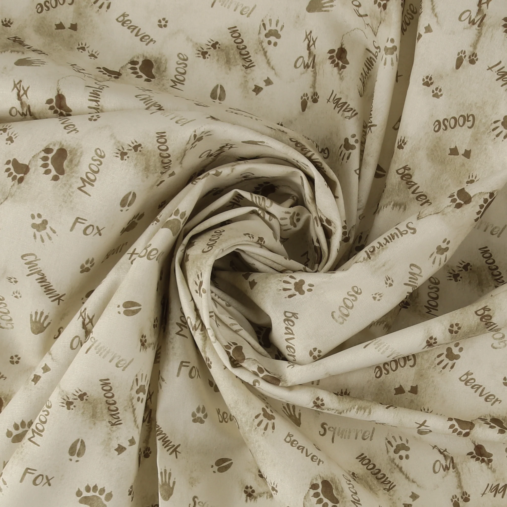 Printed Cotton - 1-2-3 Animal Coordinates - 007 - Natural - Image 2