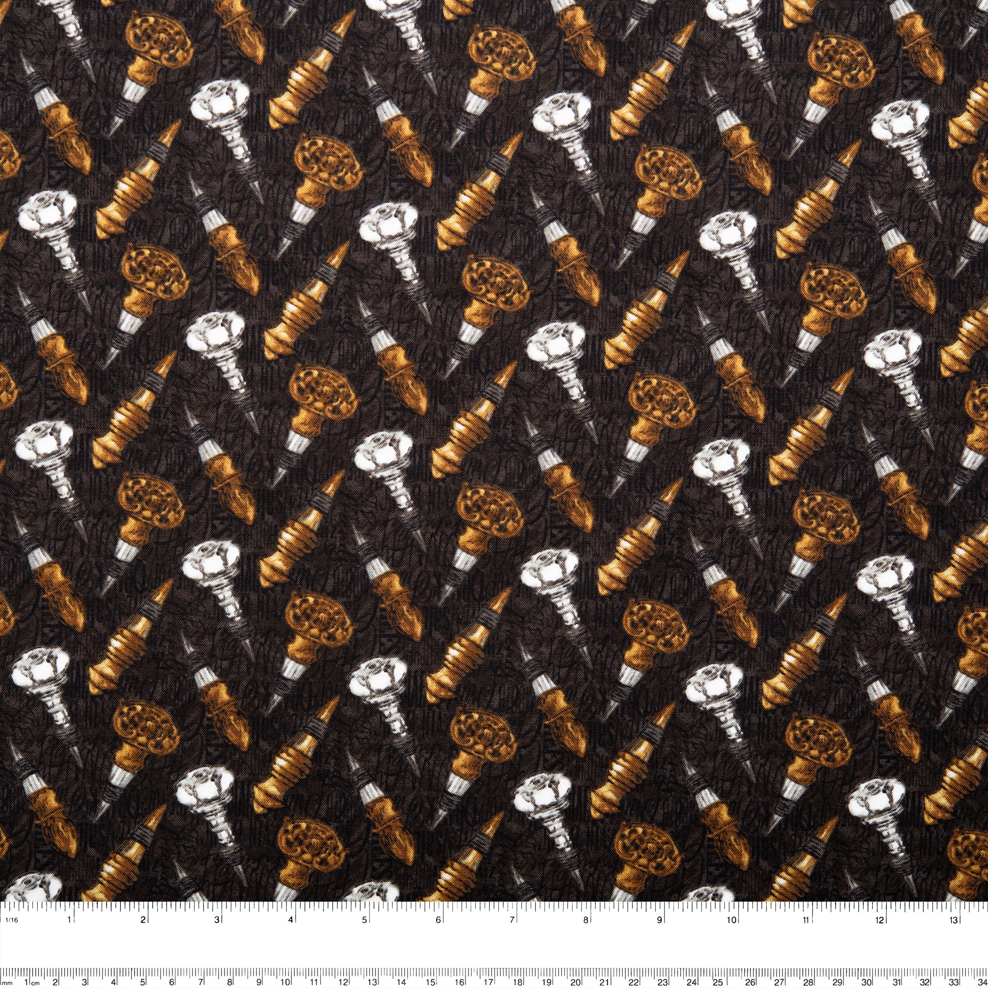 Printed Cotton - AFTER FIVE - Bottleneck - Black - Image 3
