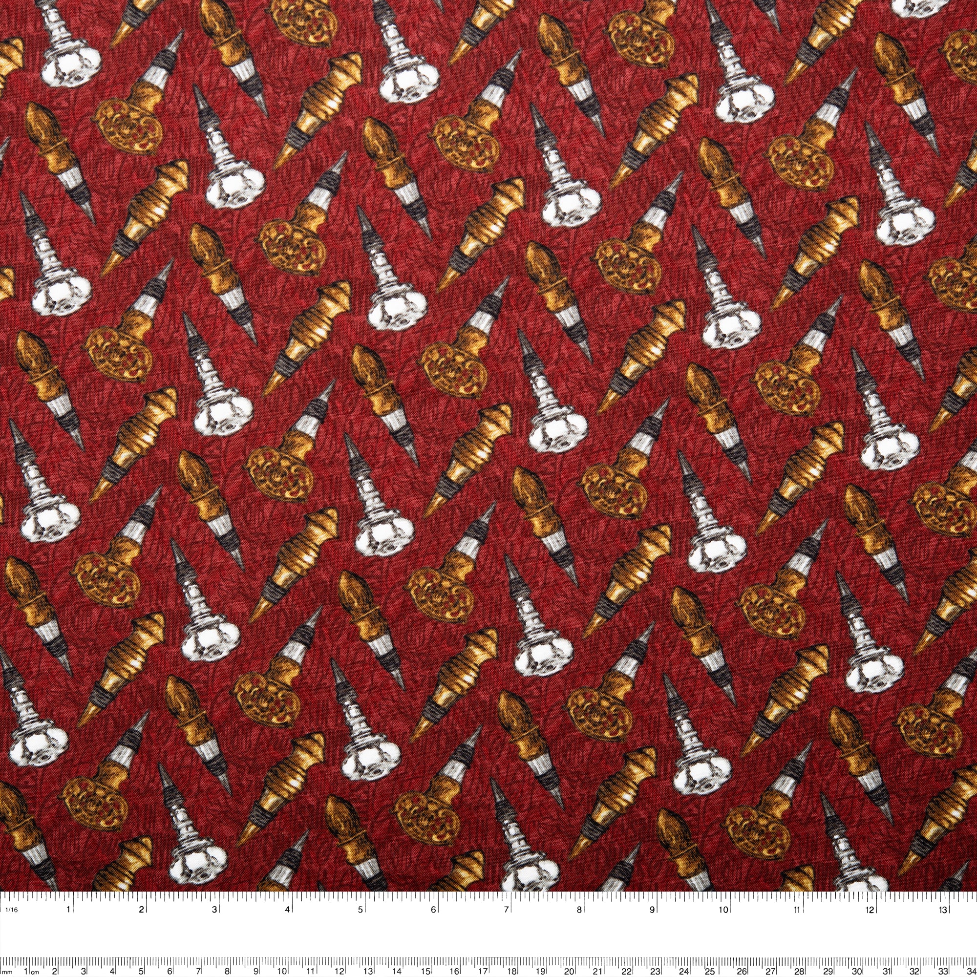 Printed Cotton - AFTER FIVE - Bottleneck - Burgundy - Image 3