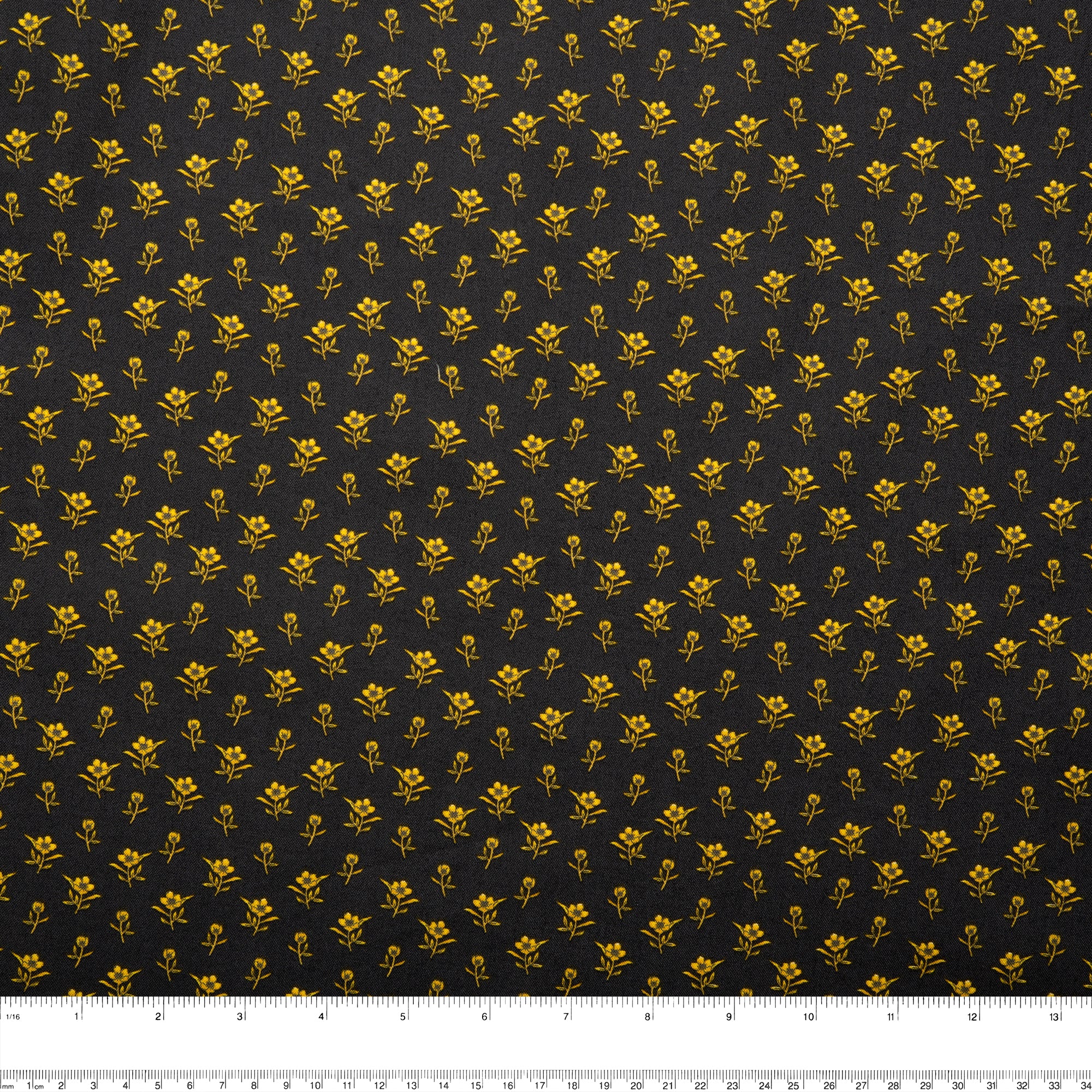 Printed Cotton - BELLE - Daisy - Charcoal - Image 3