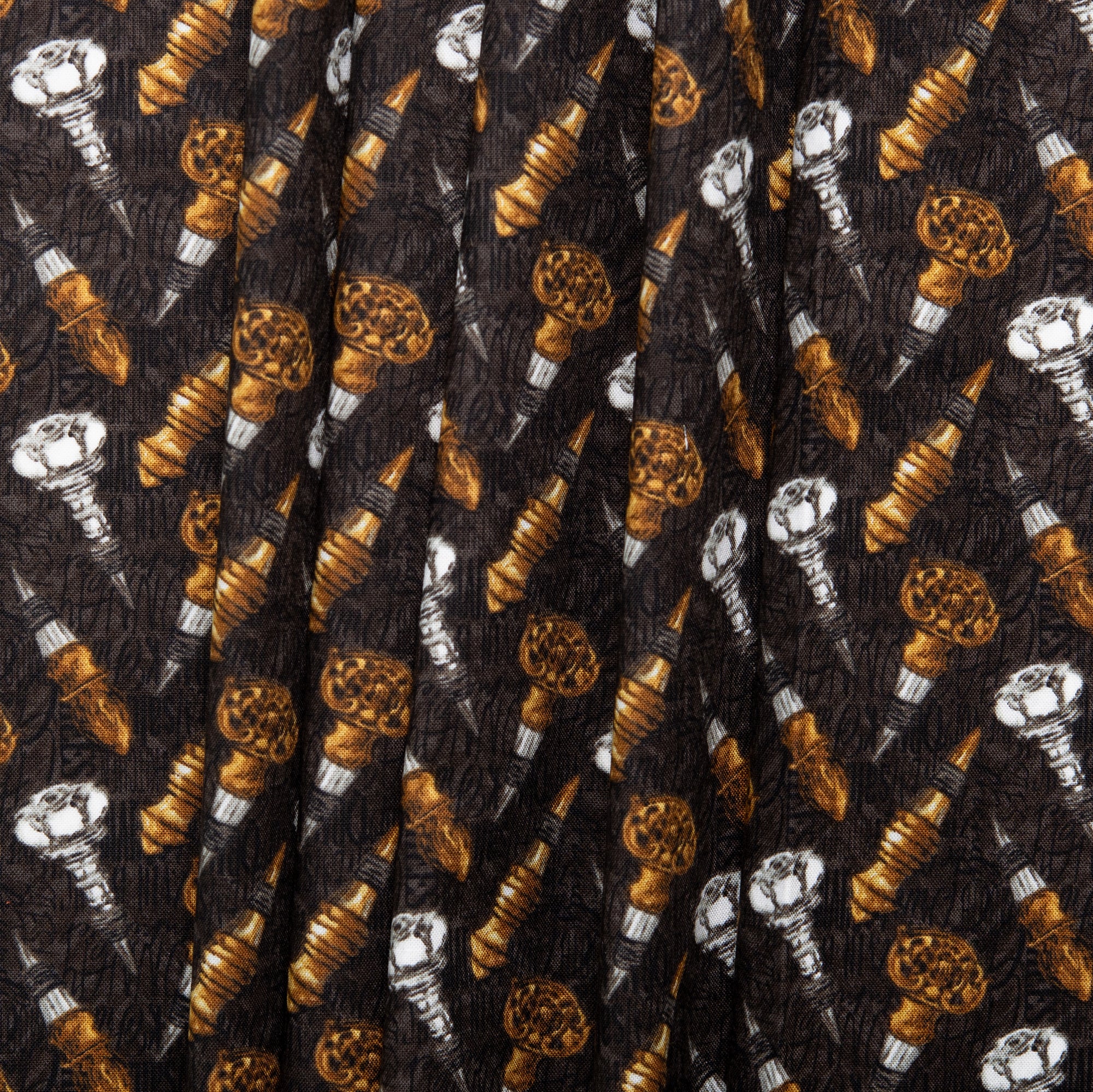 Printed Cotton - BLACK WHITE & 24 KARAT - Bottleneck - Black - Image 4
