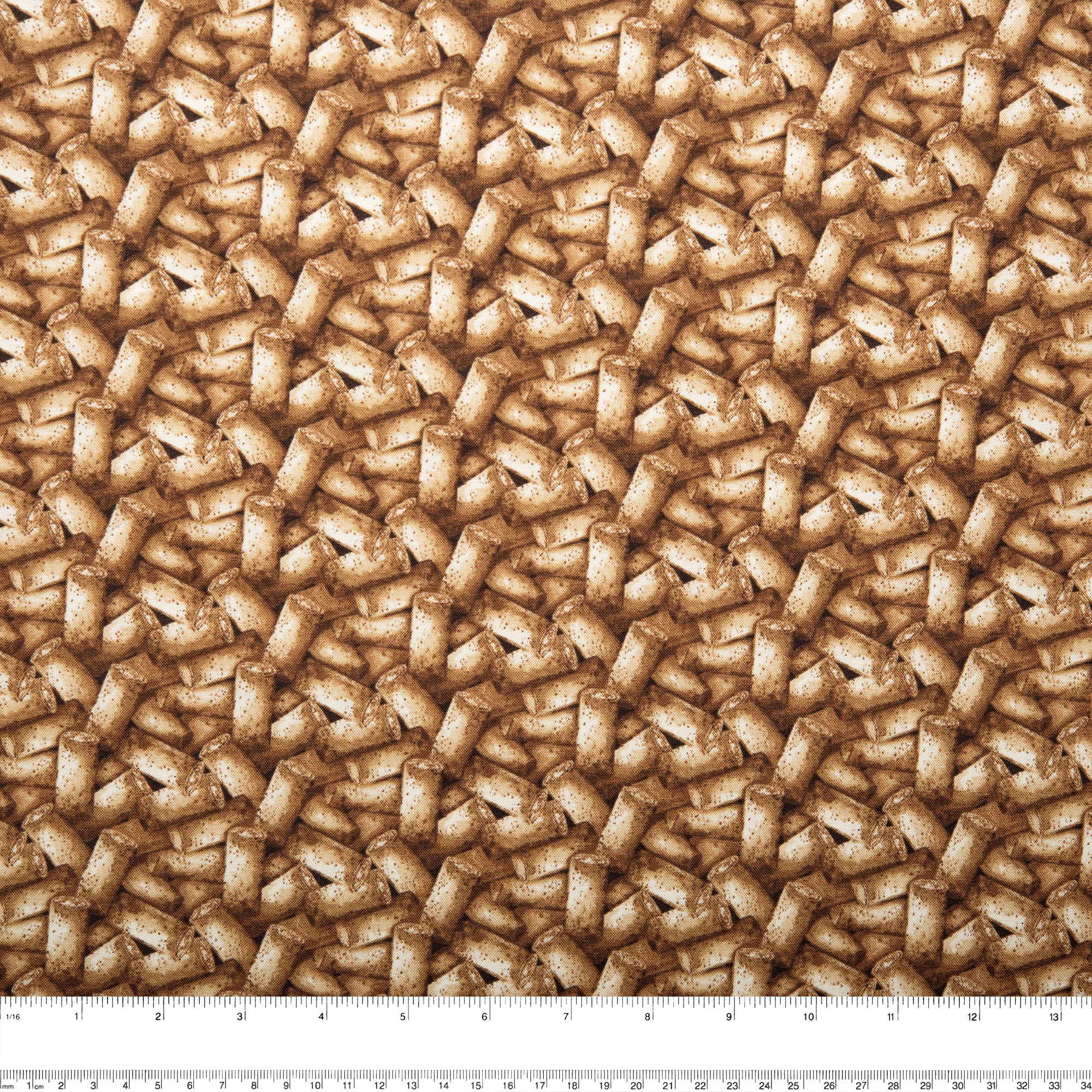 Printed Cotton - BLACK WHITE & 24 KARAT - Cork - Brown - Image 3