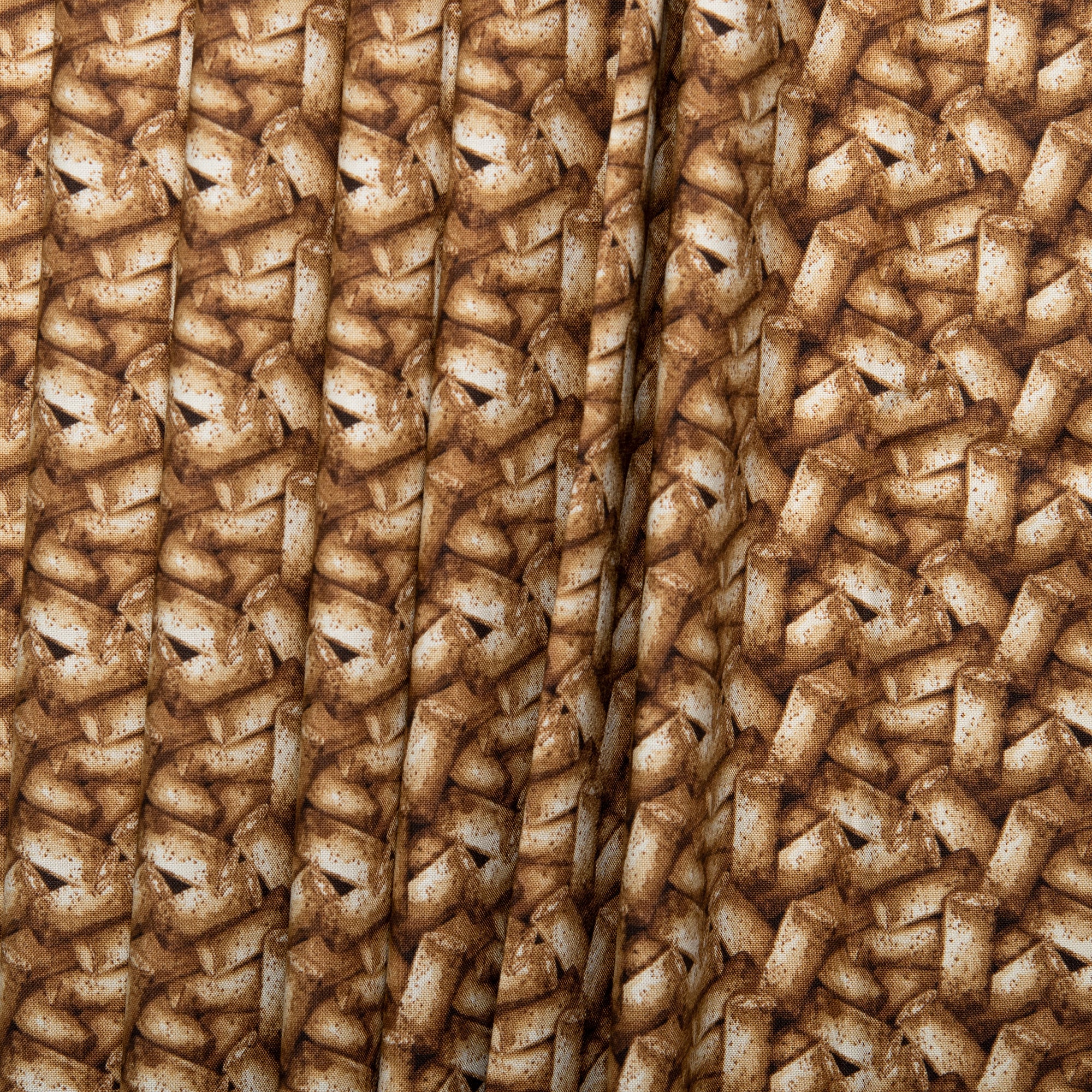 Printed Cotton - BLACK WHITE & 24 KARAT - Cork - Brown - Image 4