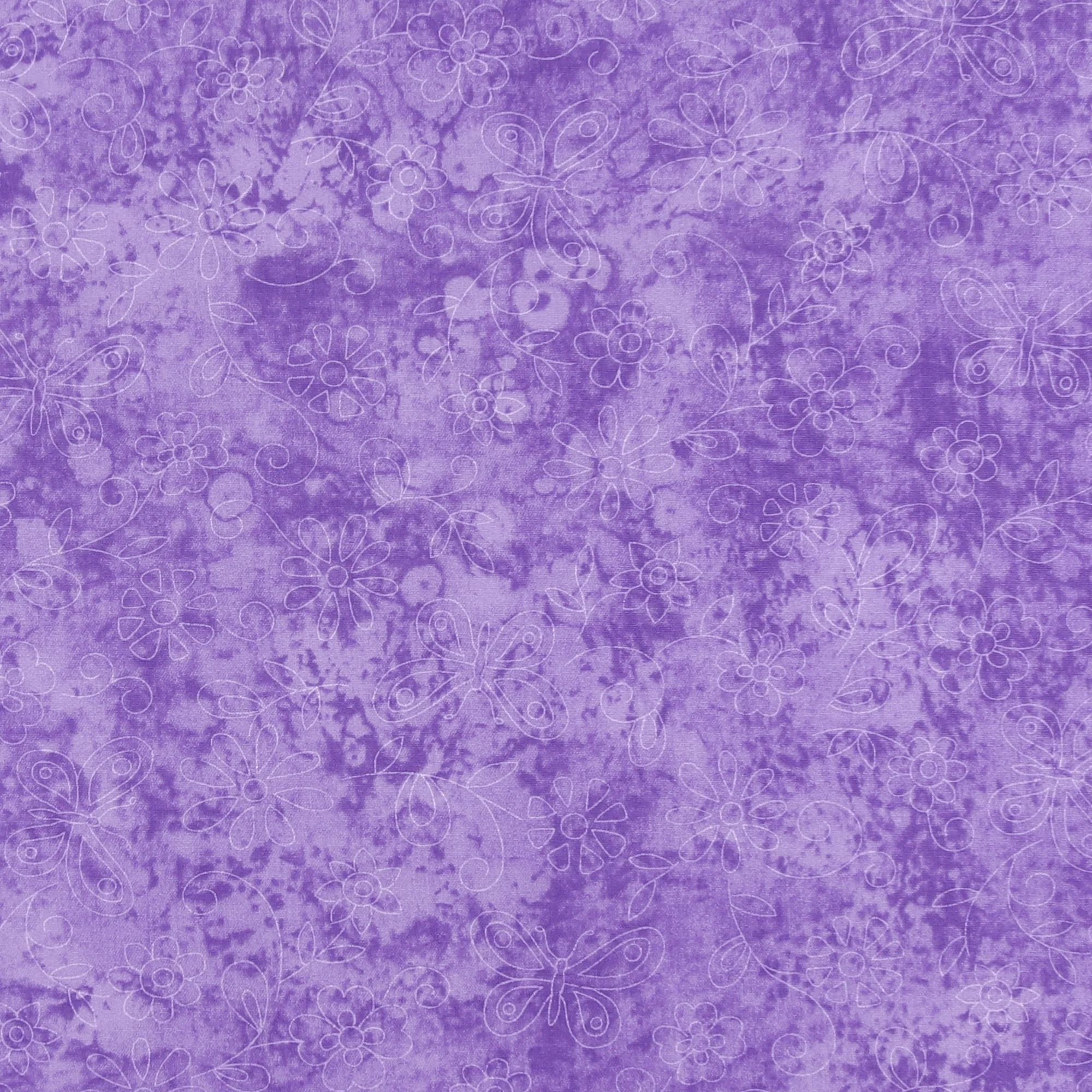Printed Cotton by Fabric Traditionss - TREASURE - 027 - Lilac