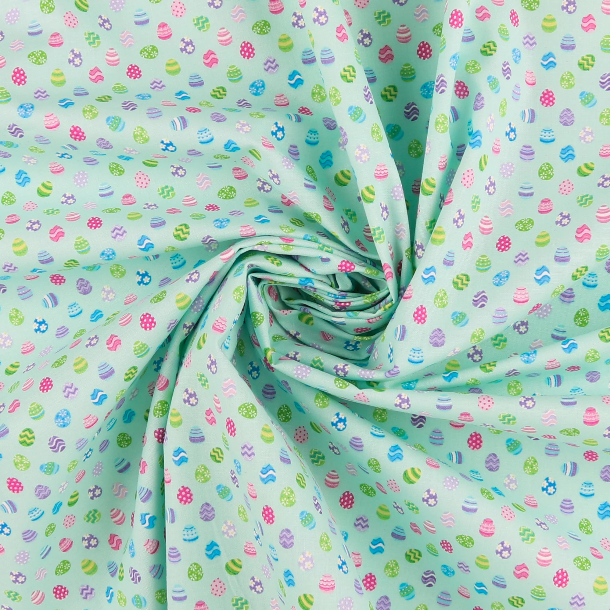 Printed Cotton by Fabric Traditionss - TREASURE - 028 - Mint - Image 2