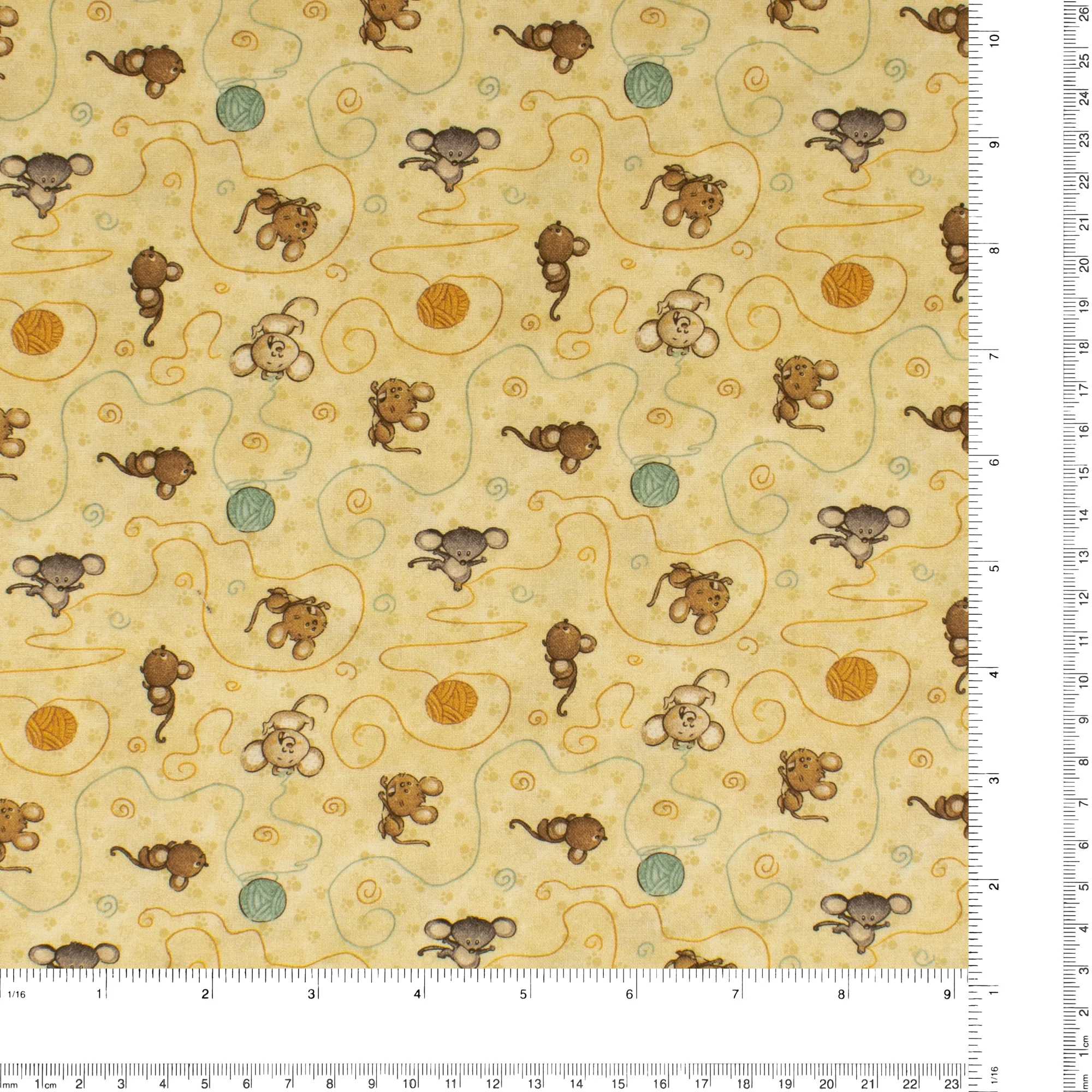 Printed Cotton - CAT HAIR DON'T CARE - 001 - Beige - Image 3