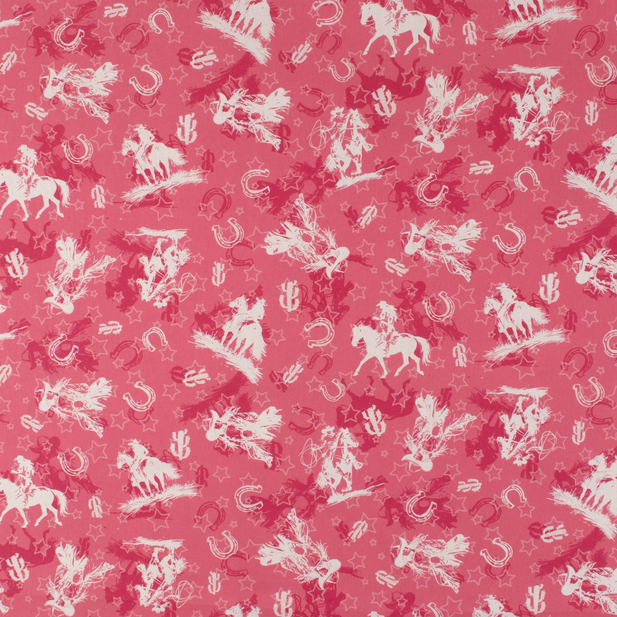 Printed Cotton - Cowgirl - 002 - Pink
