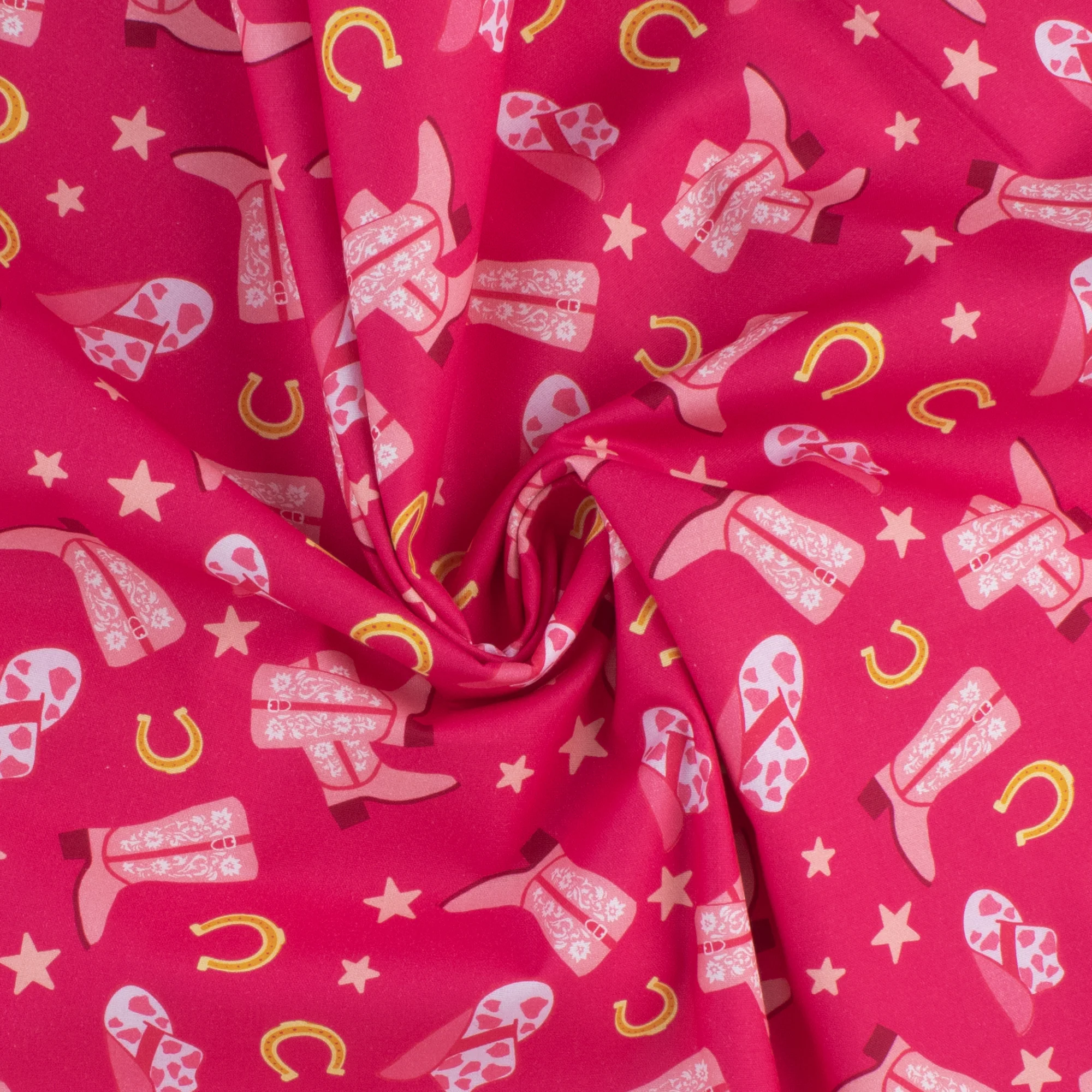 Printed Cotton - Cowgirl - 005 - Pink - Image 2