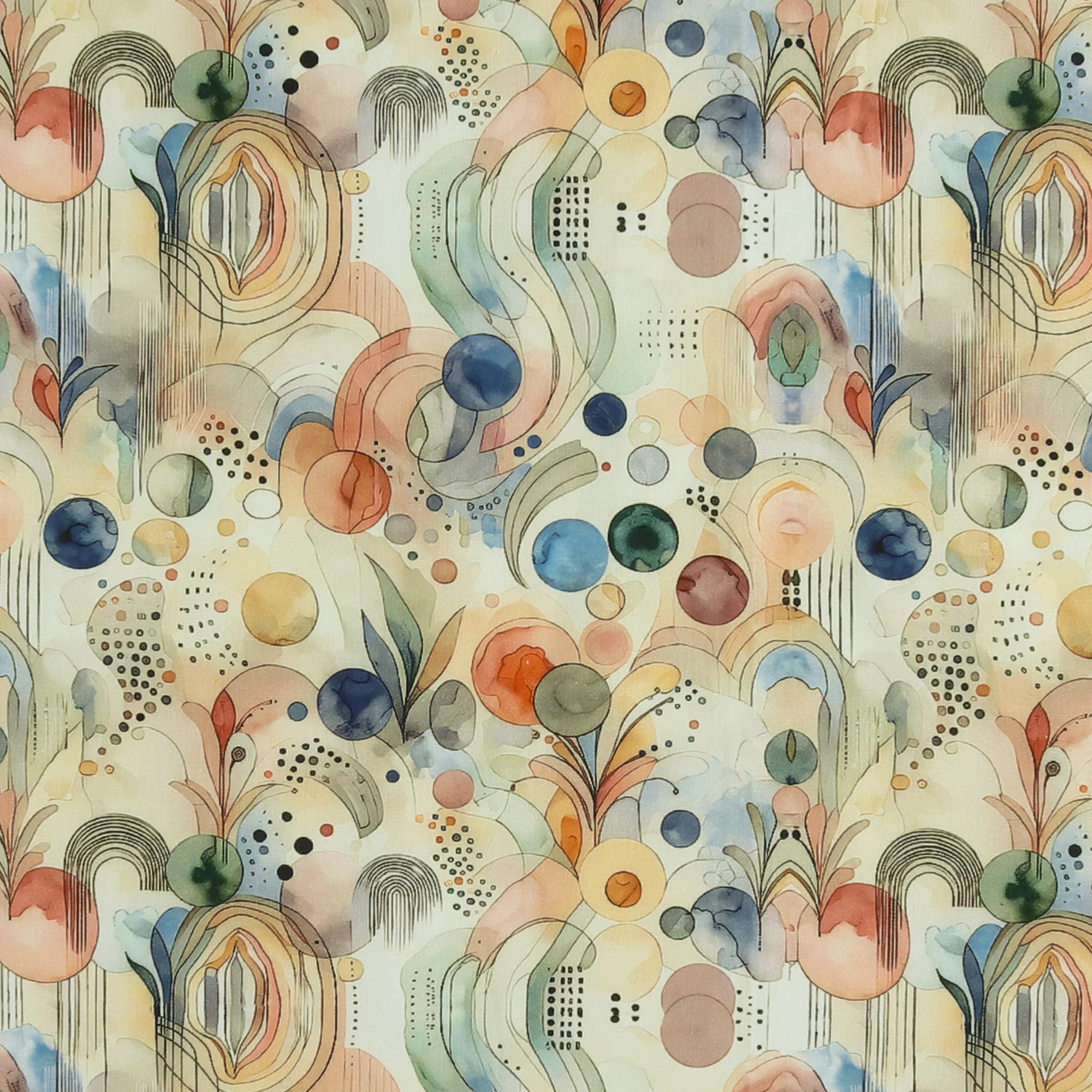 Printed Cotton - Crafty Creation - 002 - WaterColor