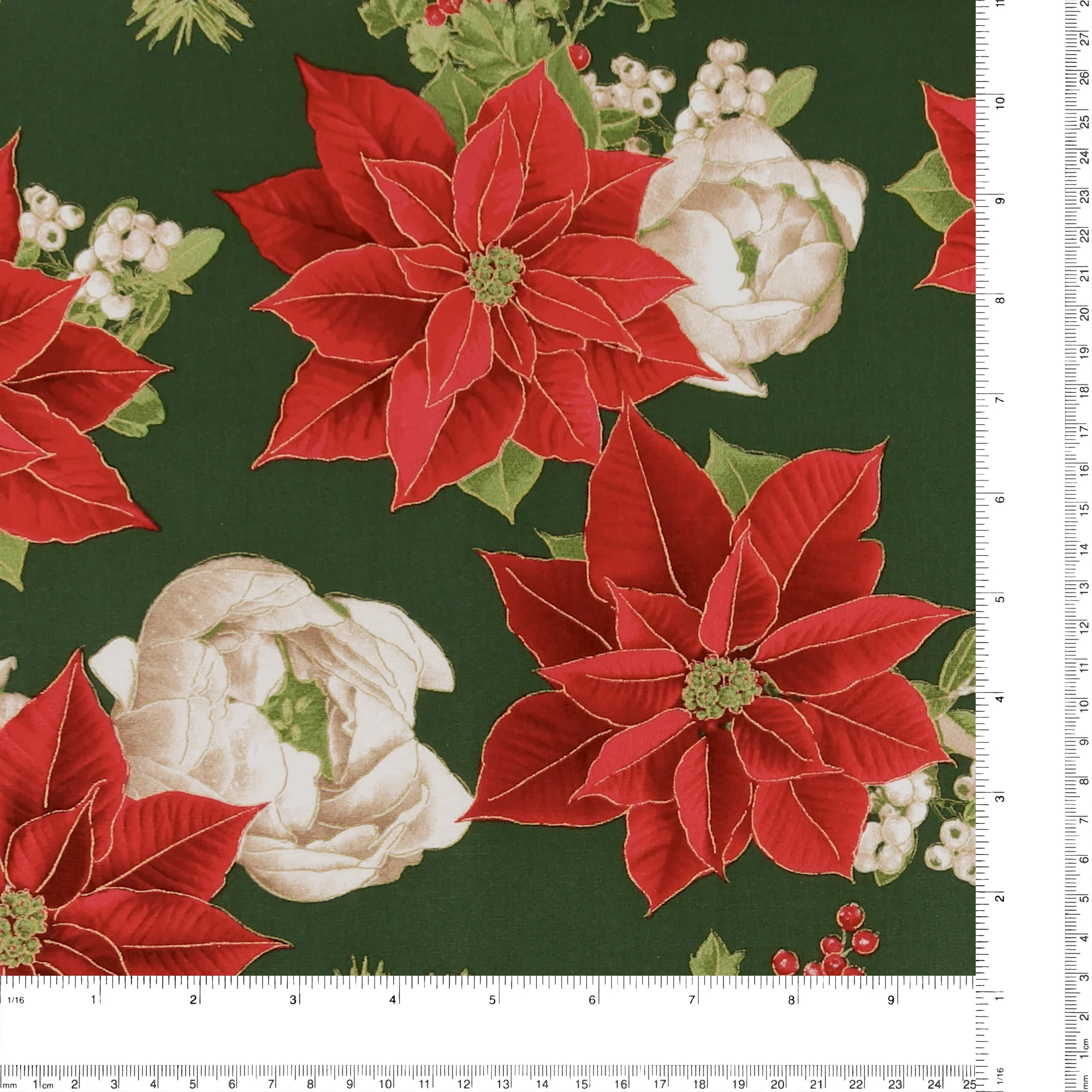 Printed Cotton - Elegance Christmas II - 001 - Green - Image 3
