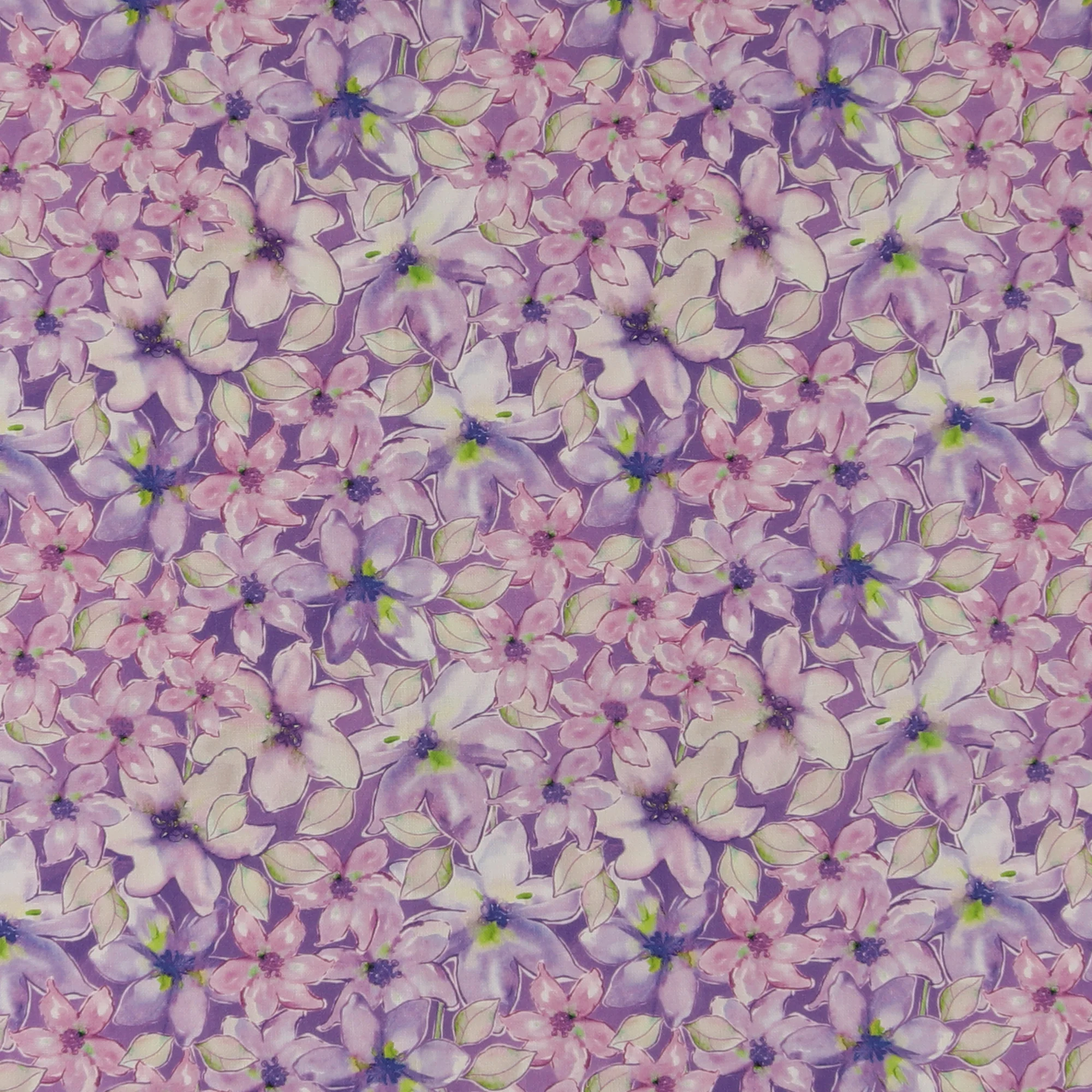 Printed Cotton - Floral Charm - 009 - Mauve