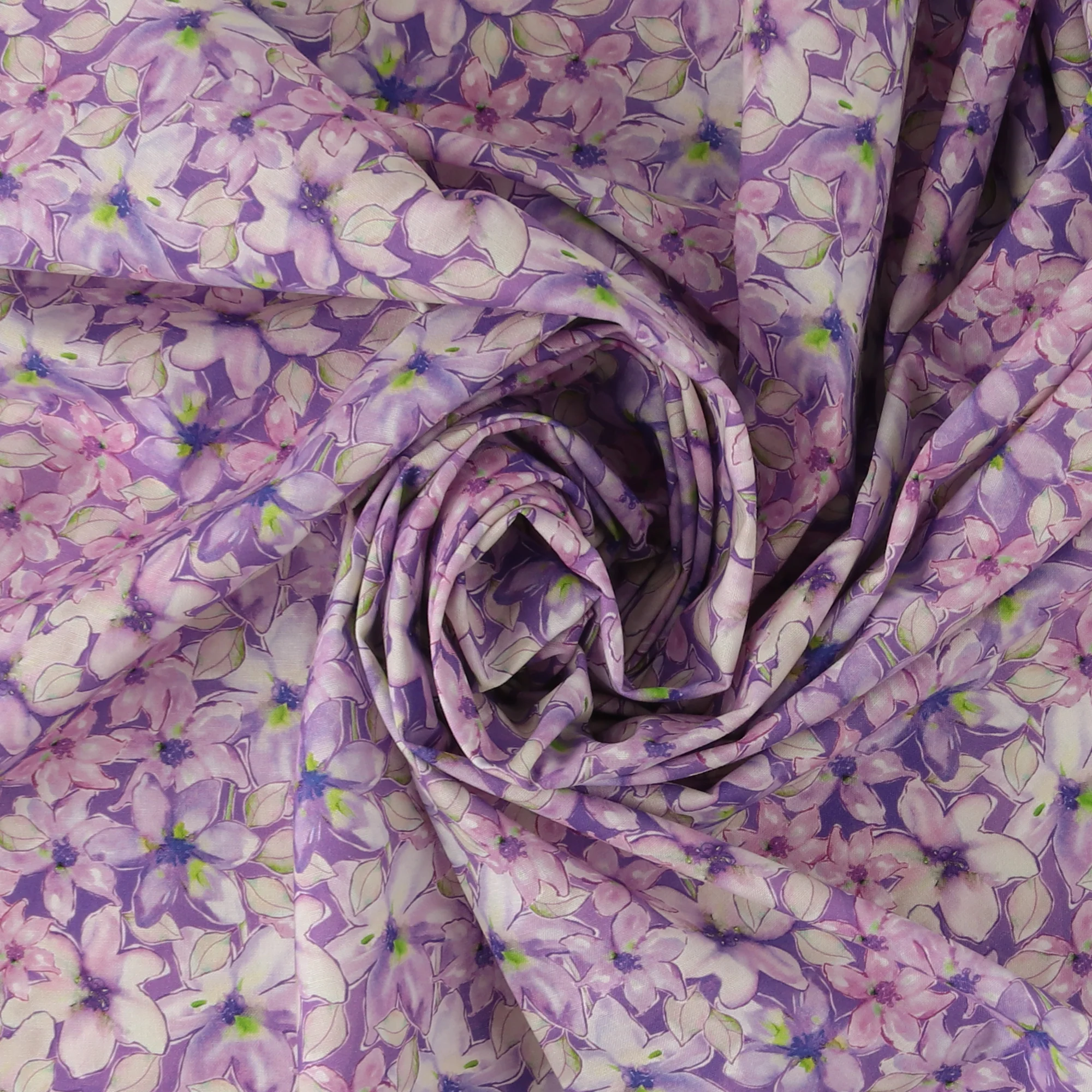 Printed Cotton - Floral Charm - 009 - Mauve - Image 2