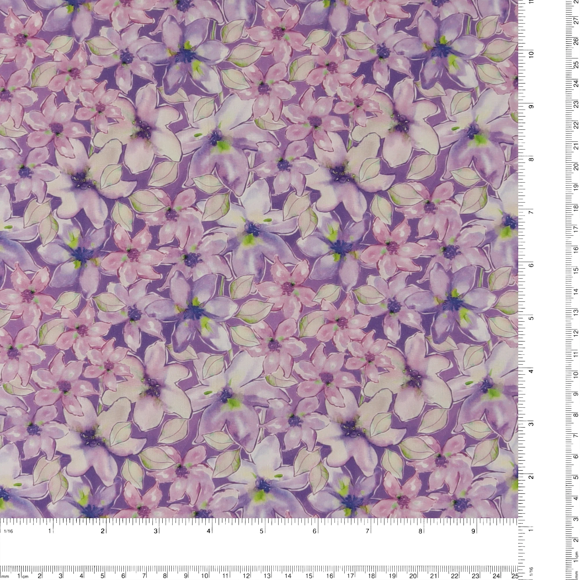 Printed Cotton - Floral Charm - 009 - Mauve - Image 3