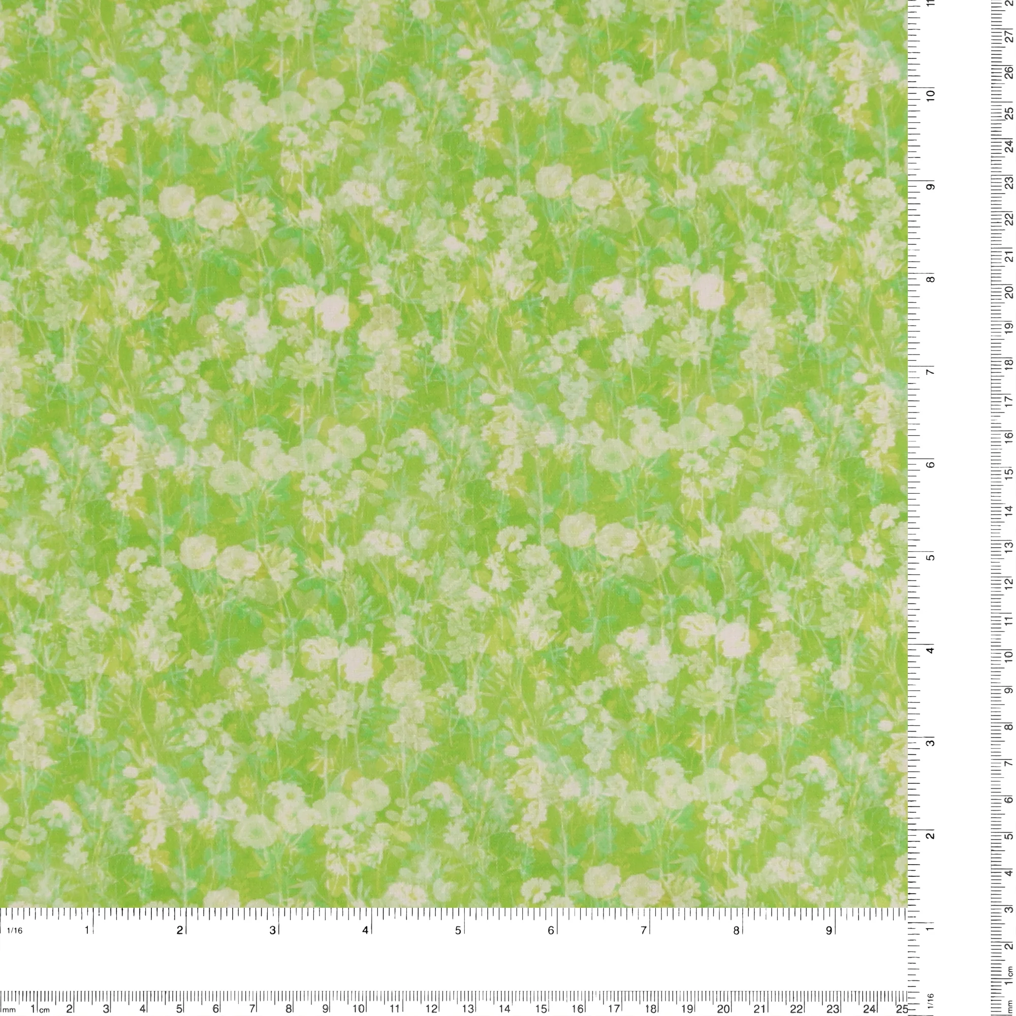 Printed Cotton - Floral Fields - 011 - Green - Image 3