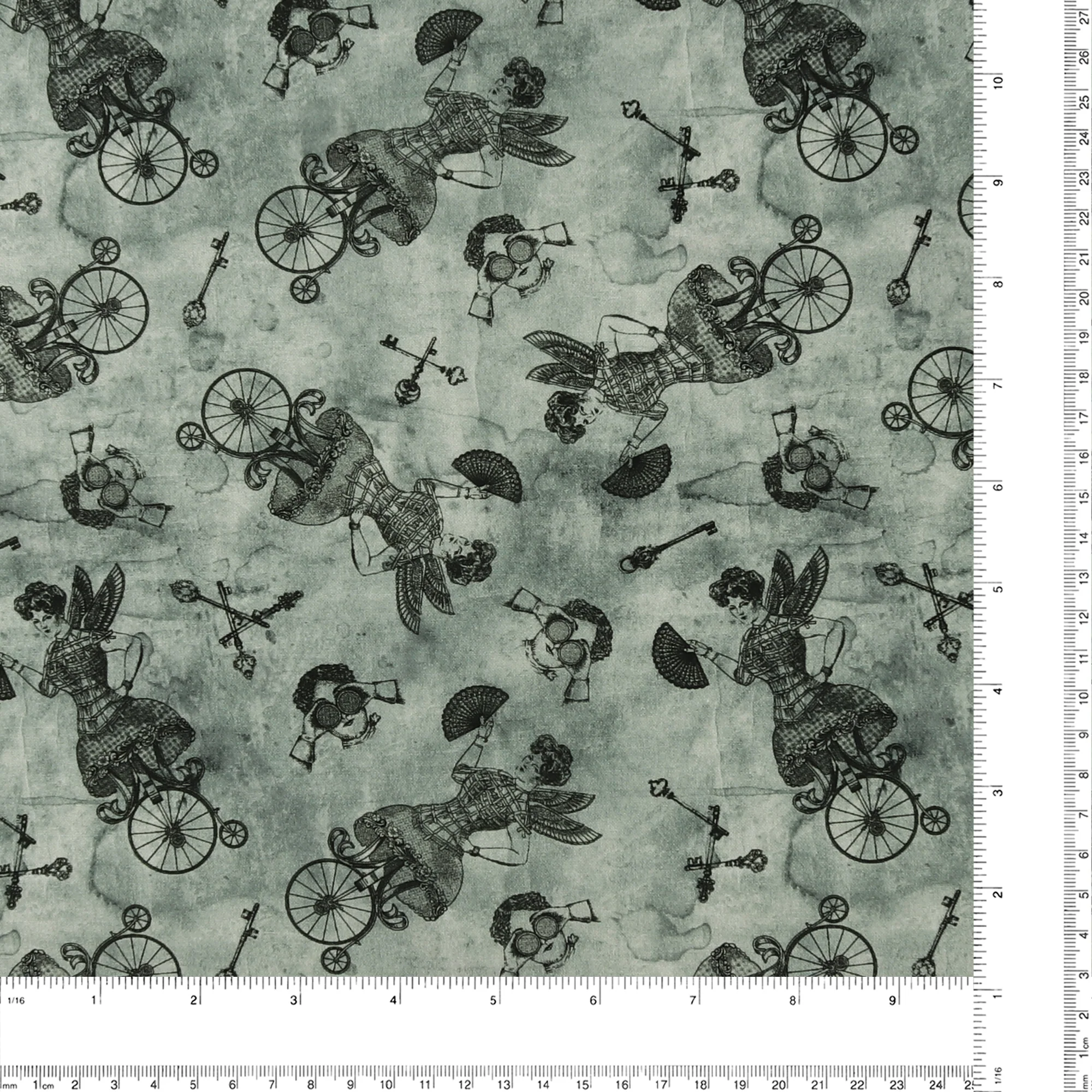 Printed Cotton - «FULL STEAM AHEAD» - 002 - Grey - Image 3