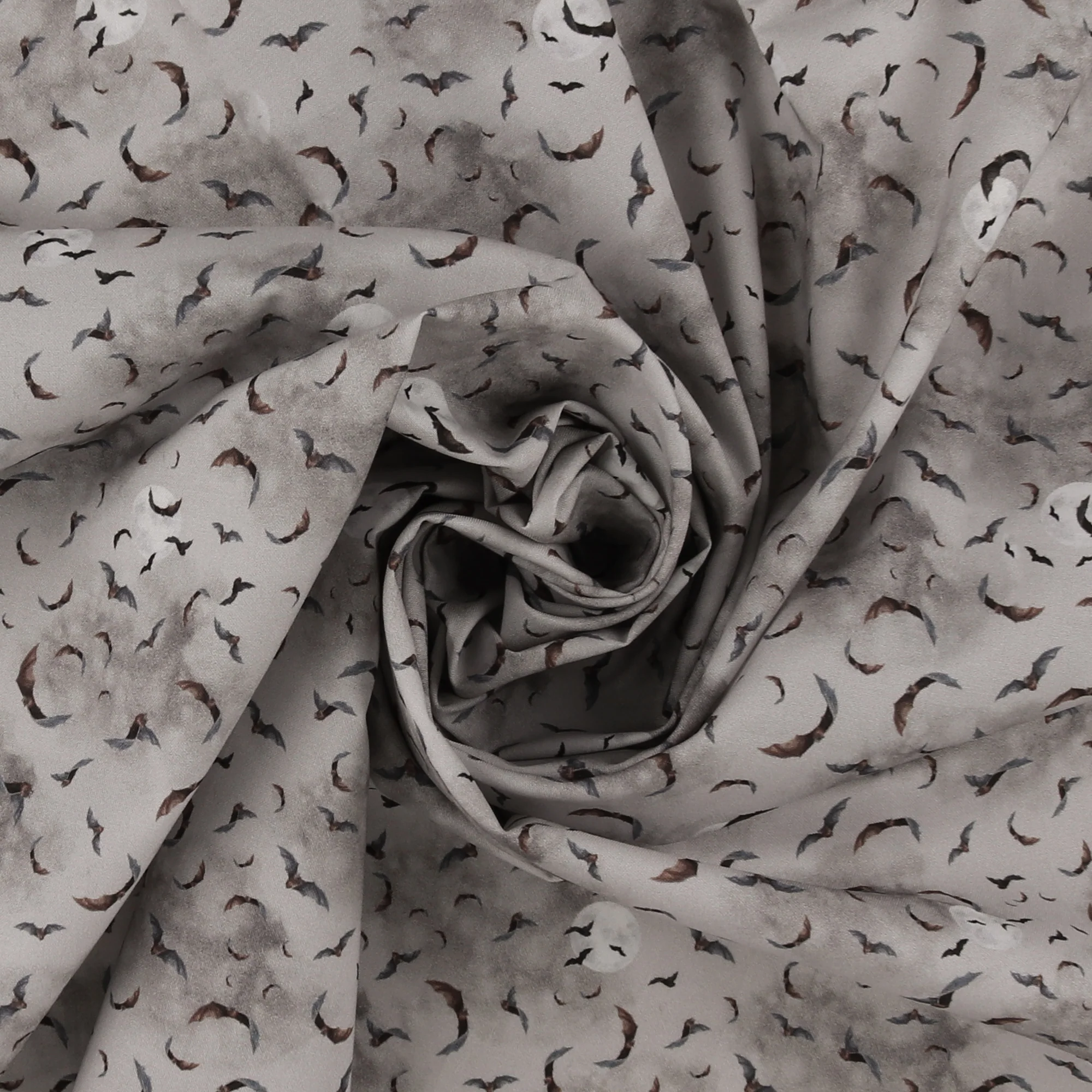 Printed Cotton - HAPPY HAUNTING - 003 - Grey - Image 2