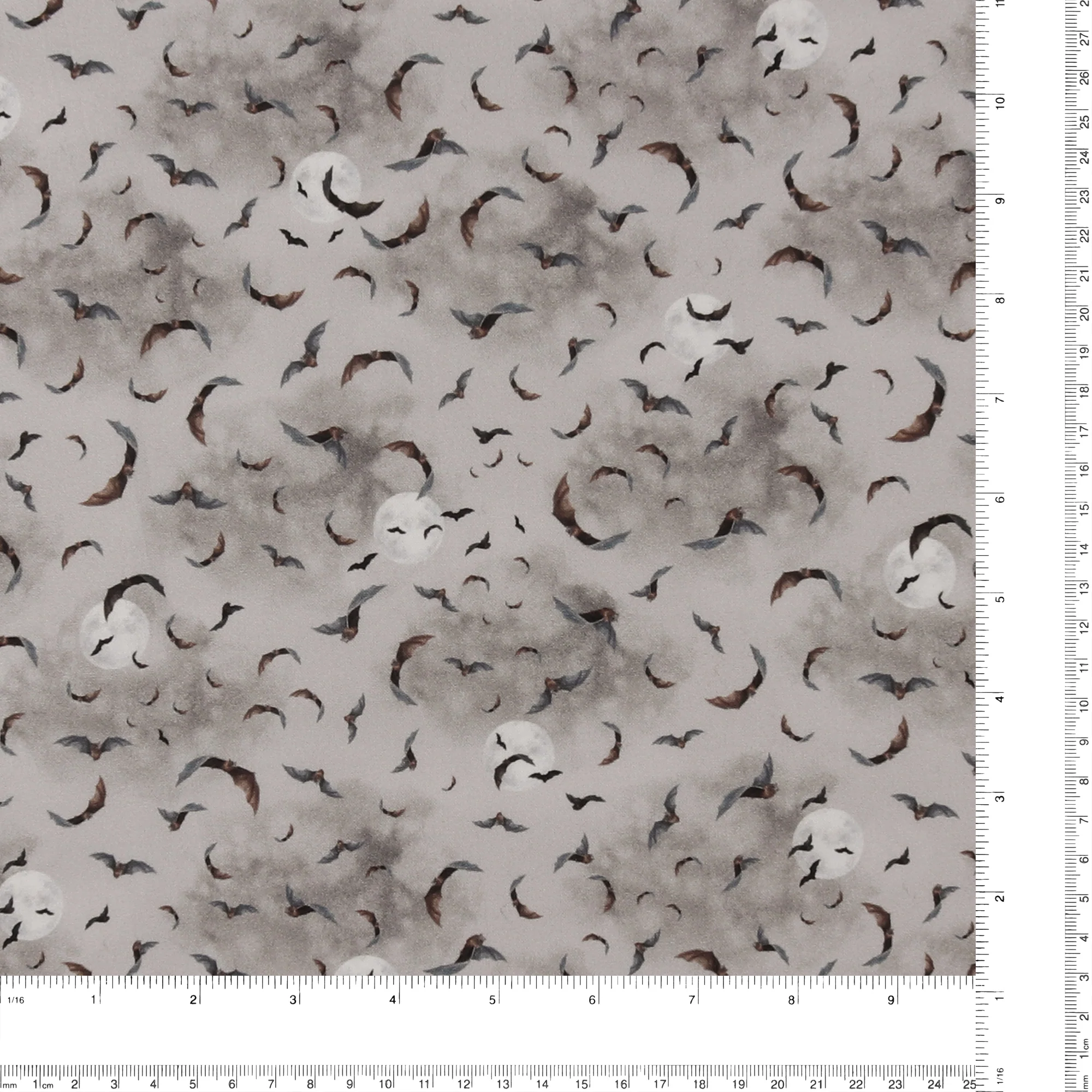 Printed Cotton - HAPPY HAUNTING - 003 - Grey - Image 3