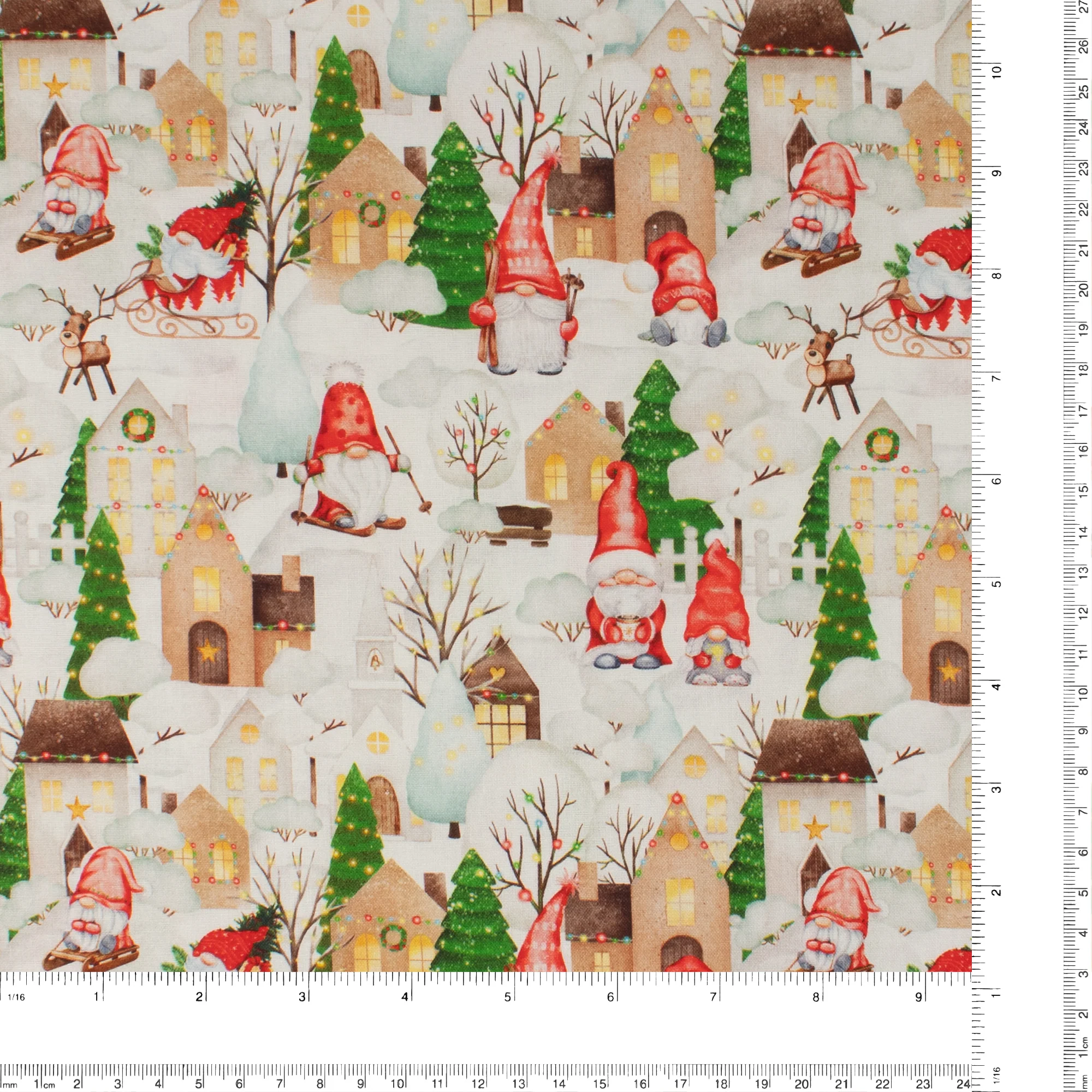 Printed Cotton - Holiday Joy - 001 - White - Image 3