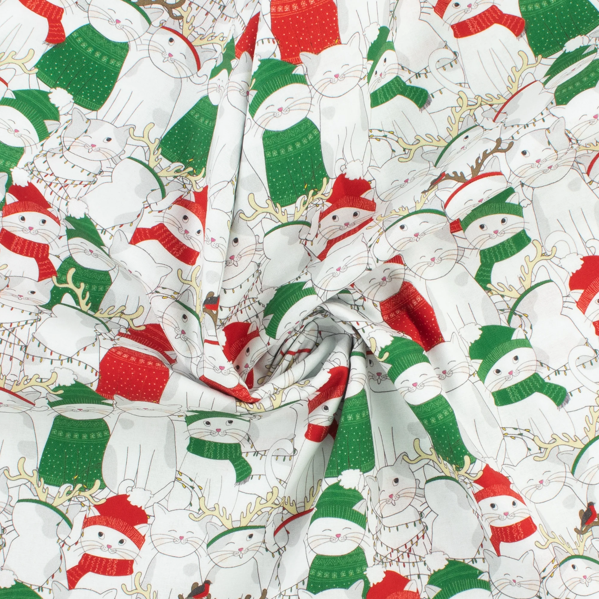 Printed Cotton - Jingle Pets II - 004 - White - Image 2